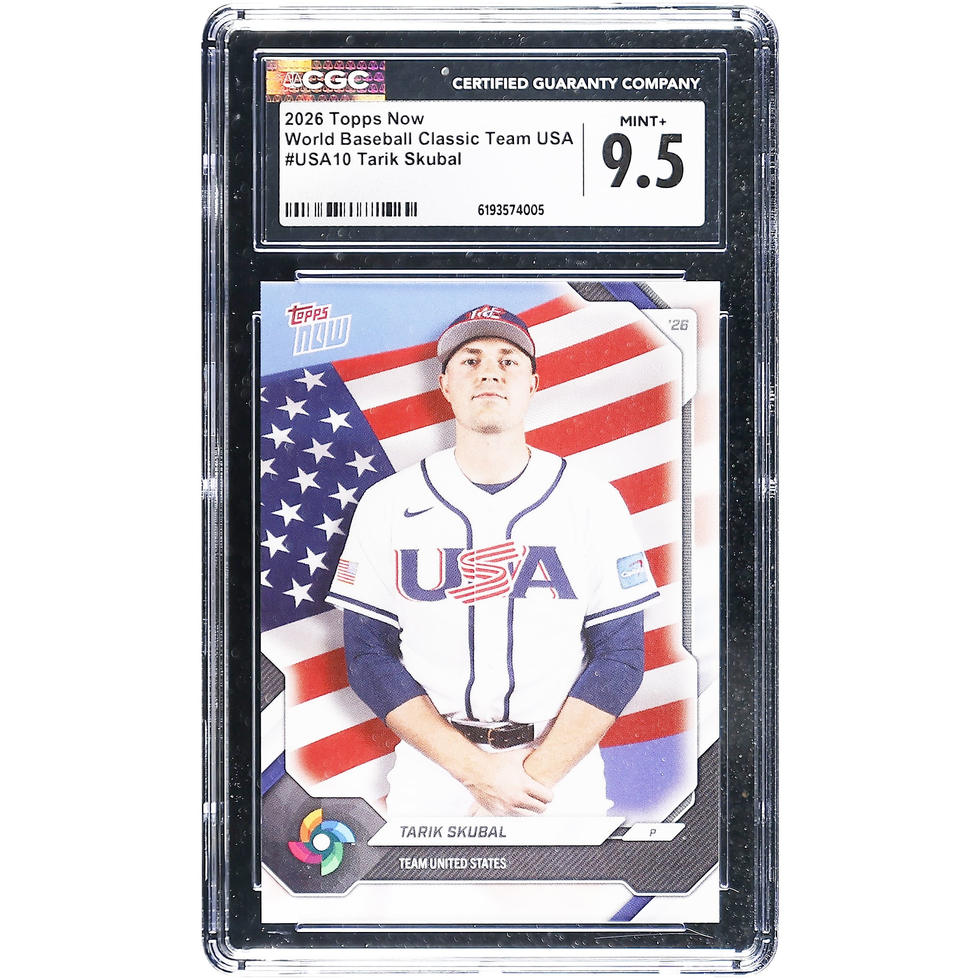 Tarik Skubal USA Baseball 2026 Topps Now #USA10 CGC Authenticated 9.5 Card