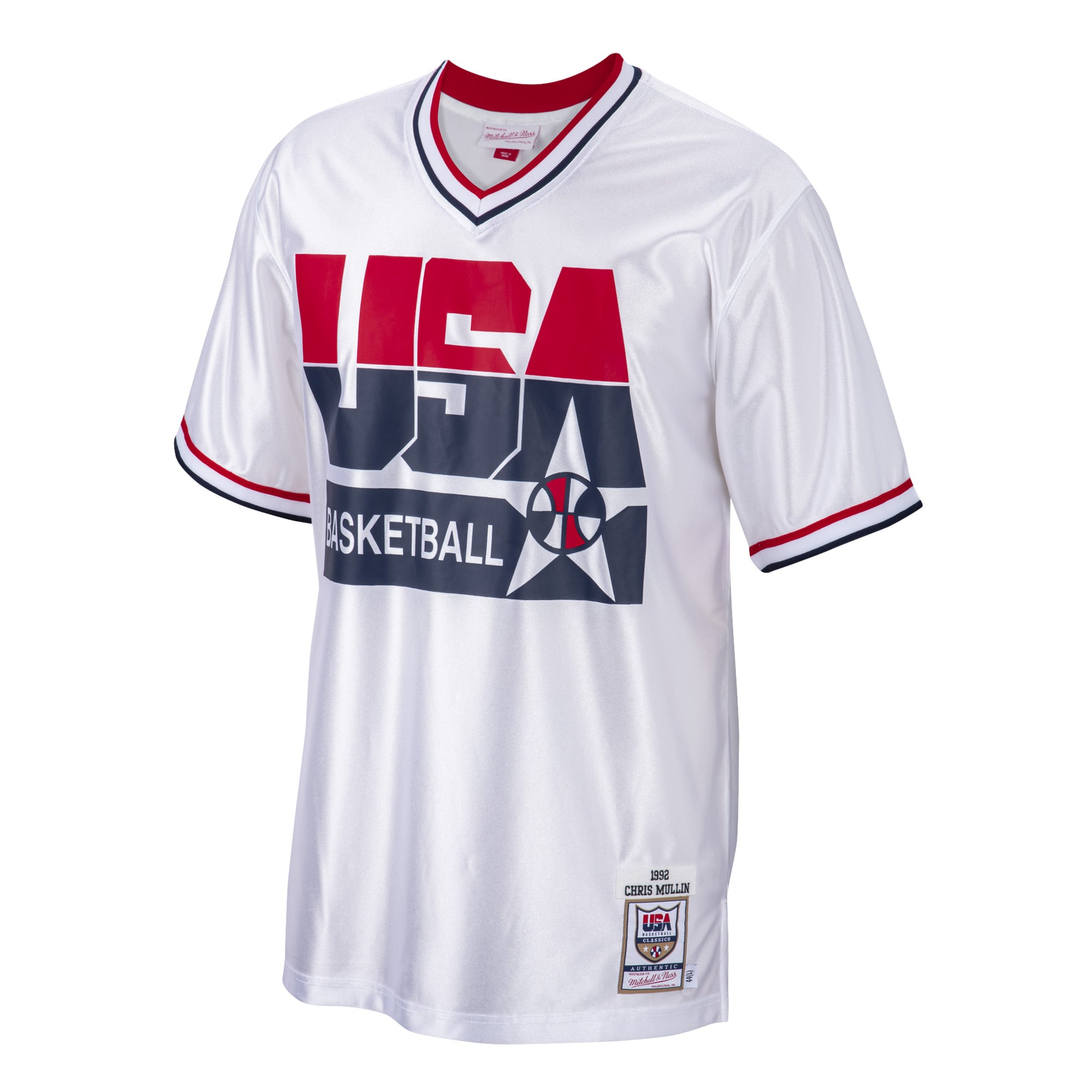 Men's Mitchell & Ness Chris Mullin White USA Basketball 1992 Dream