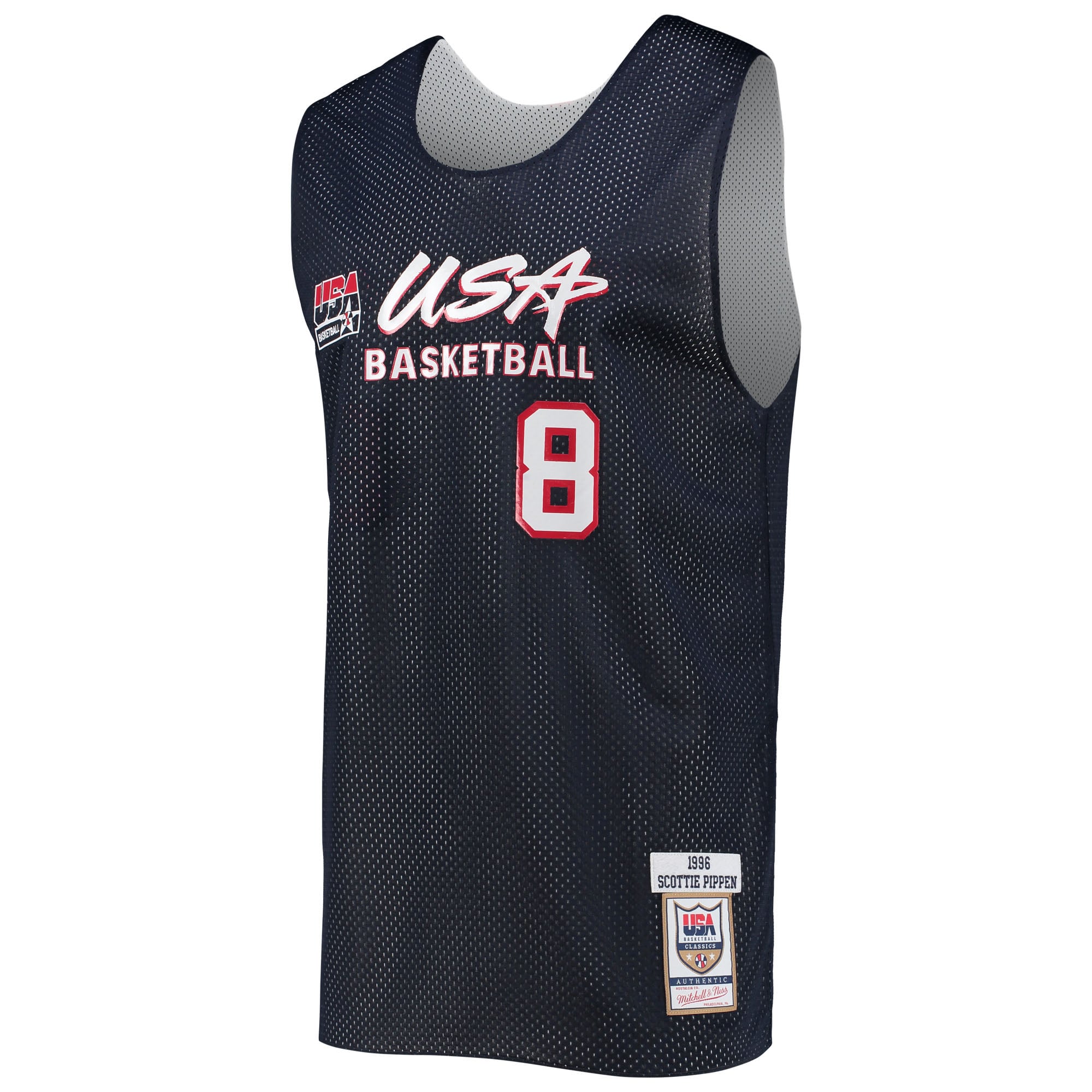 Men's Mitchell & Ness Scottie Pippen Navy/White USA Basketball
