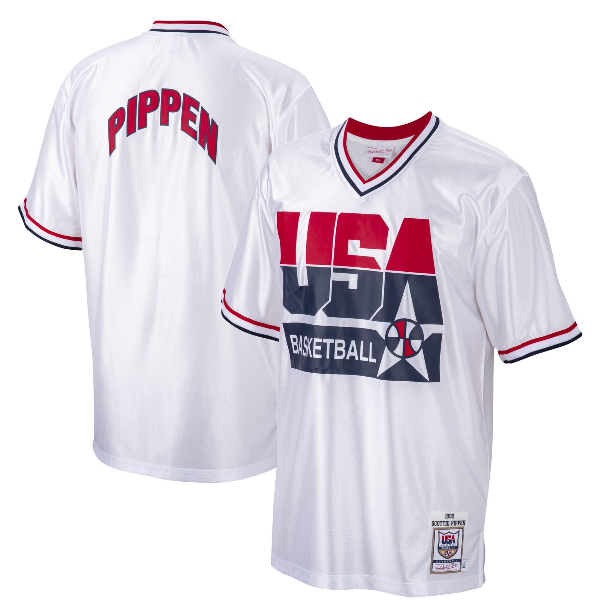 Men's Mitchell & Ness Scottie Pippen White USA Basketball 1992