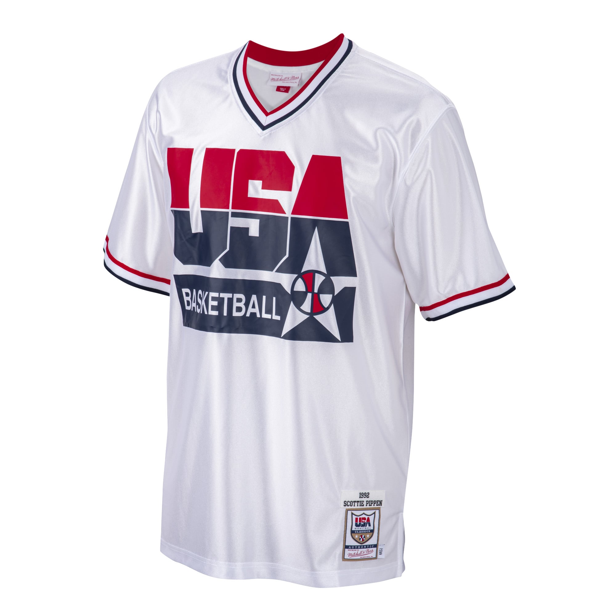 Men's Mitchell & Ness Scottie Pippen White USA Basketball 1992