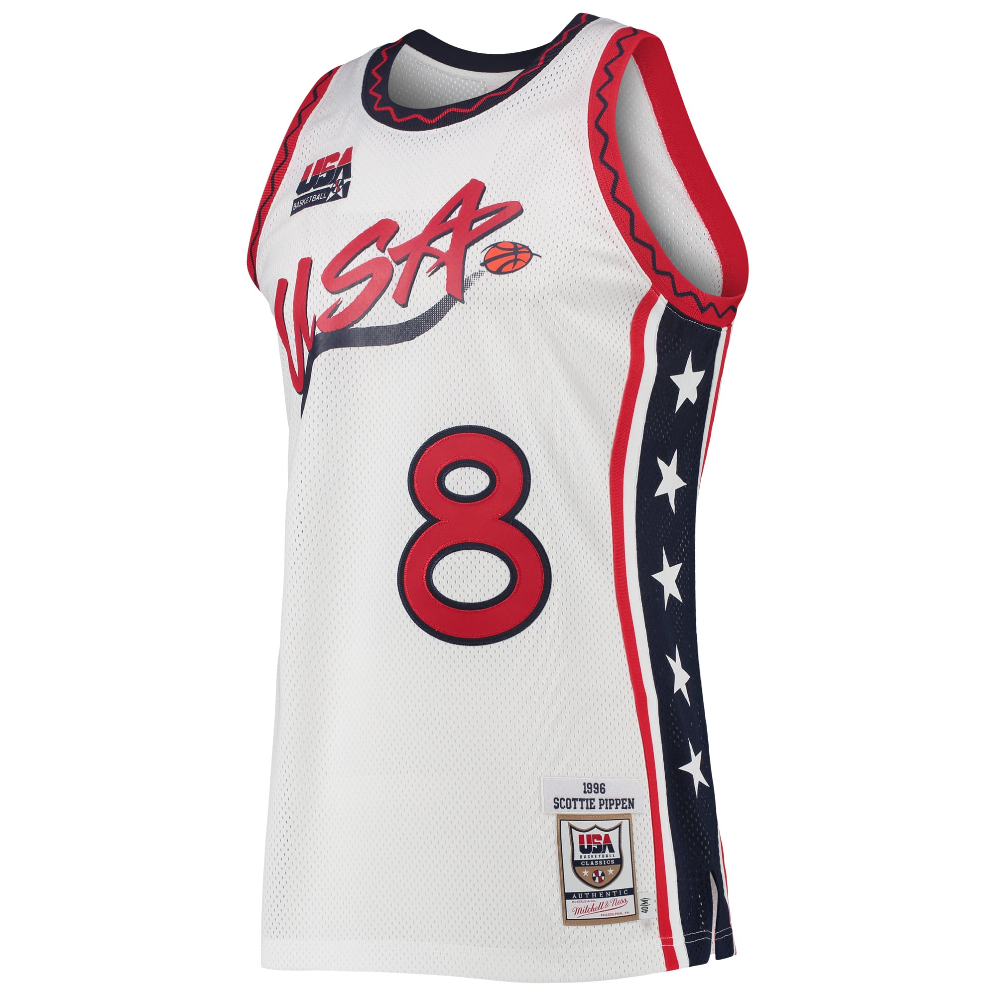 Men's Mitchell & Ness Scottie Pippen White USA Basketball 1996