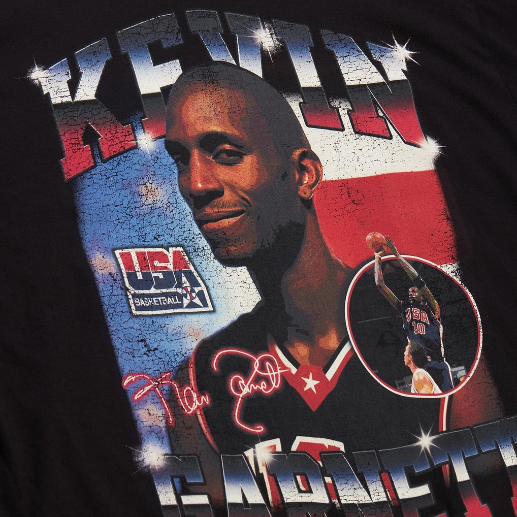 ミッチェルアンドネス ケビン・ガーネット Tシャツ ブラック NBA 