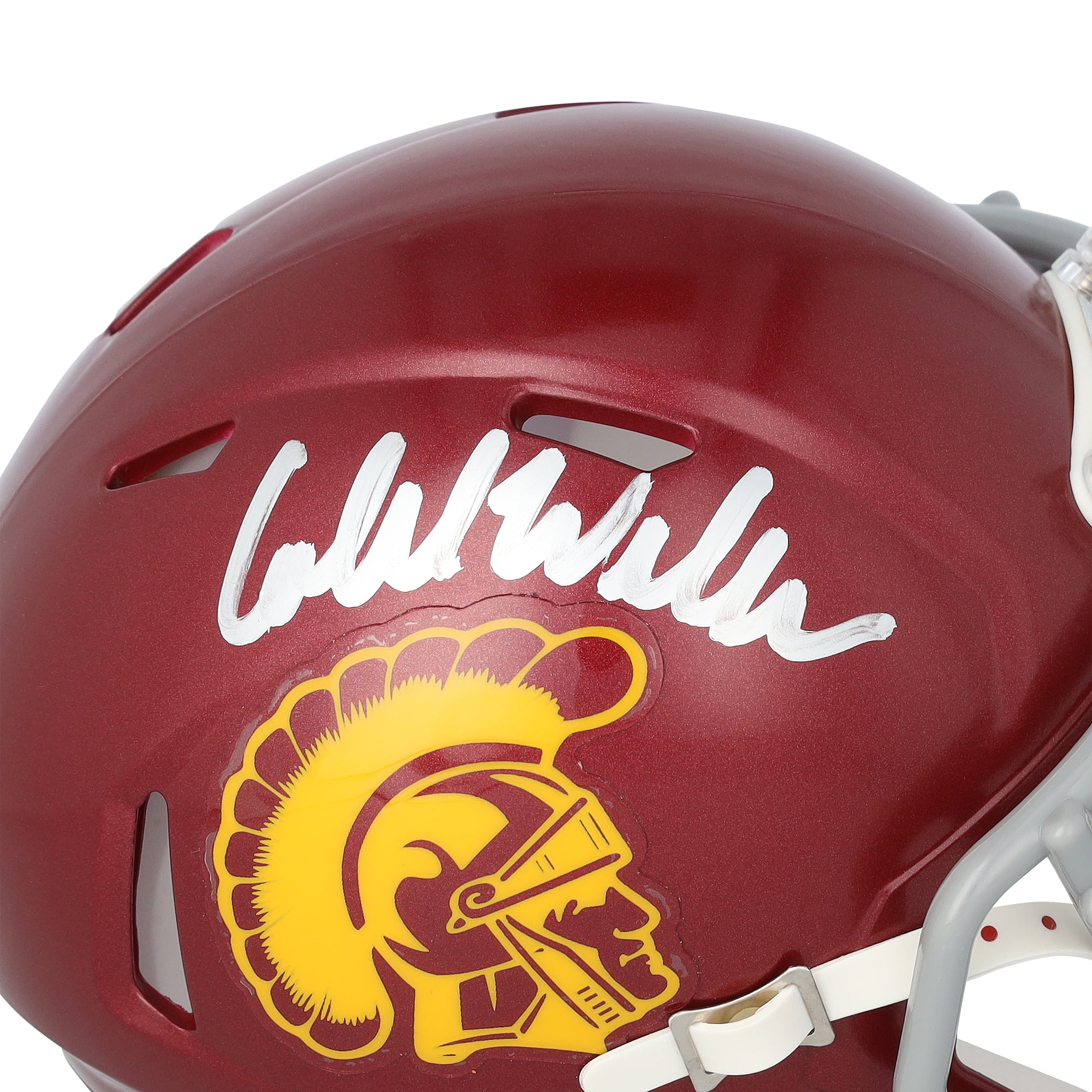 Caleb Williams USC Trojans Autographed Riddell Speed Mini Helmet