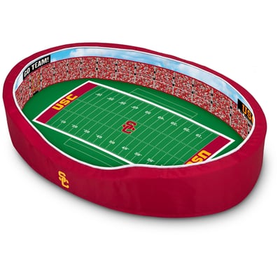 USC Trojans Large Stadium Oval Pet Bed - Cardinal