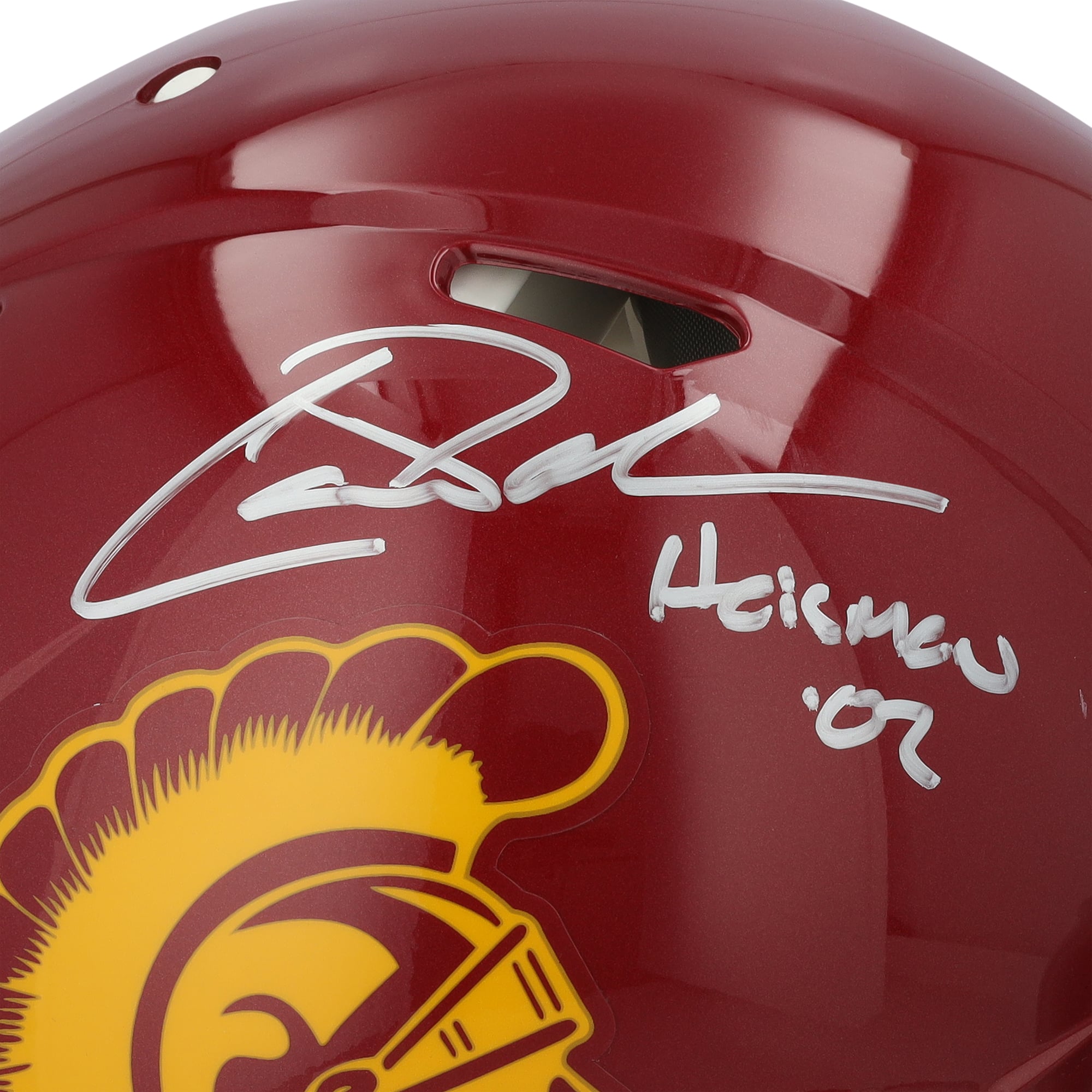 Casque Riddell Speed ​​Authentic autographié par Carson Palmer (USC Trojans) avec inscription « Heisman 02 »