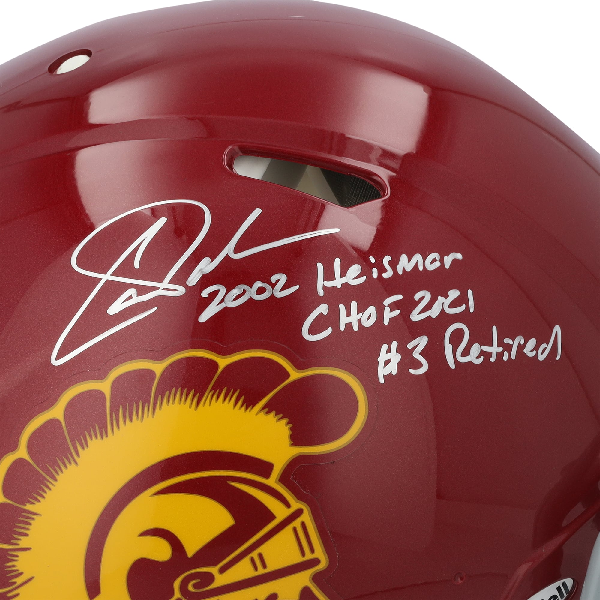 Casque Riddell Speed ​​Authentic autographié par Carson Palmer (USC Trojans) avec inscriptions multiples