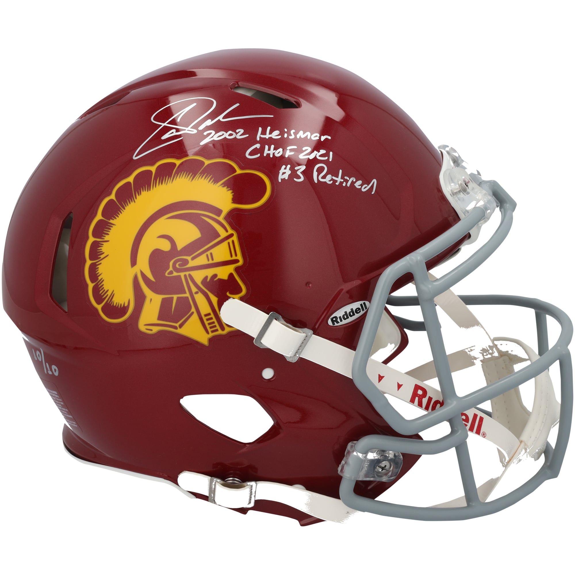 Casque Riddell Speed ​​Authentic autographié par Carson Palmer (USC Trojans) avec inscriptions multiples