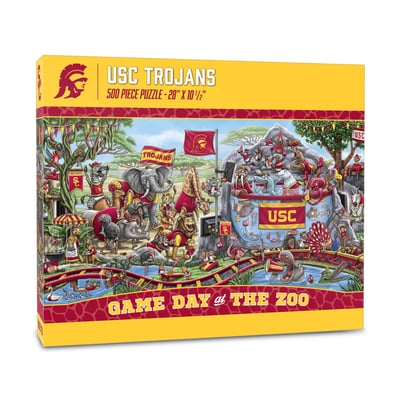 USC Trojans Fanpoint 10.5" x 28" Game Day at the Zoo 500-Piece Puzzle