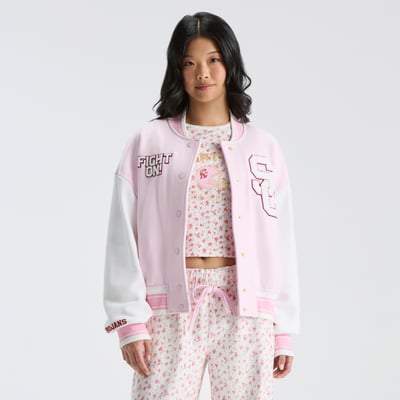 LoveShackFancy USC Trojans Women's Collegiate Varsity Full-Snap Jacket - Pink