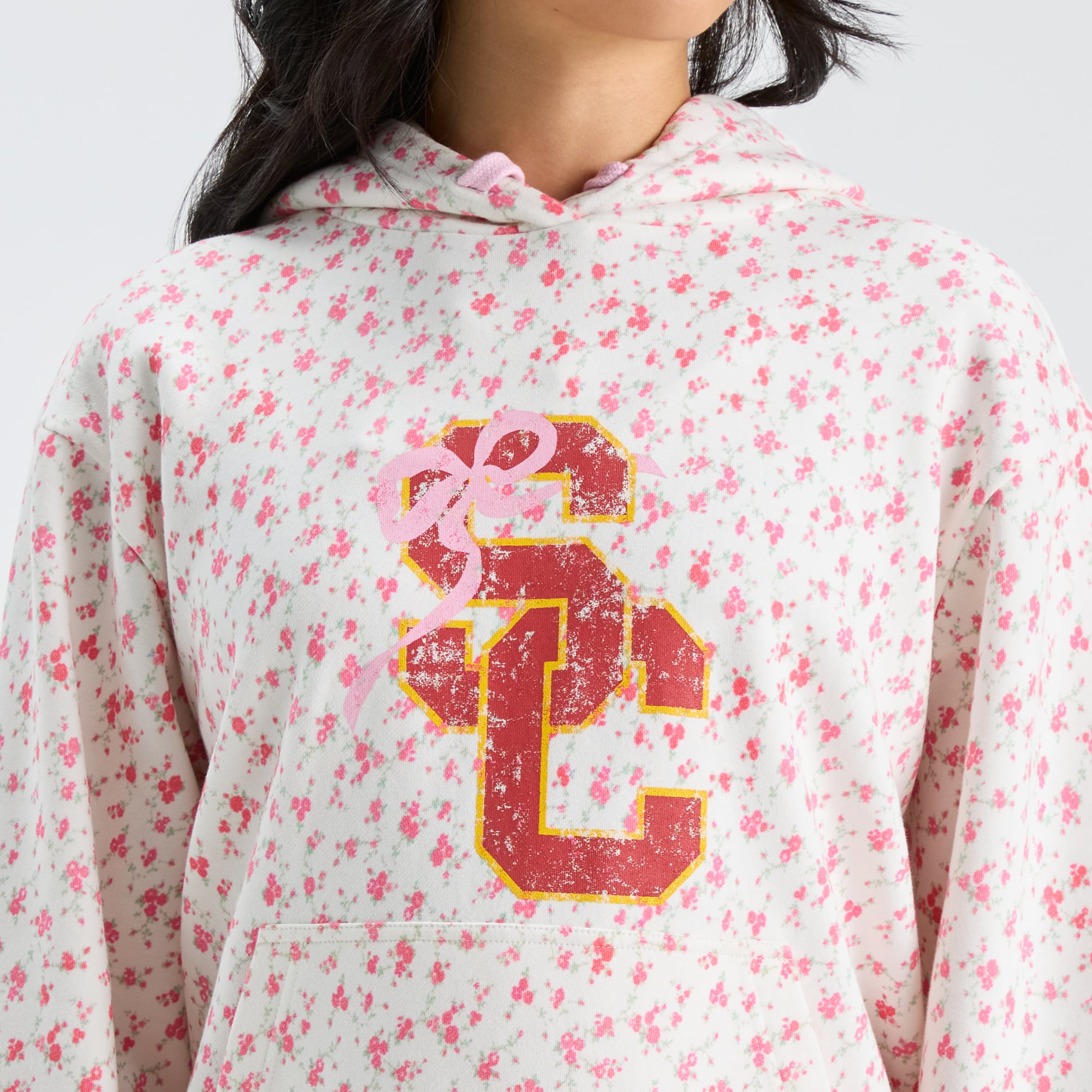 LoveShackFancy Women's White USC Trojans Nacova Hoodie