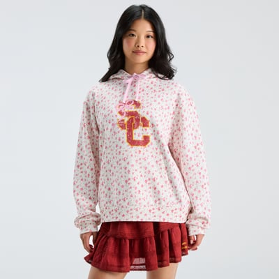 LoveShackFancy USC Trojans Women's Nacova Hoodie - White