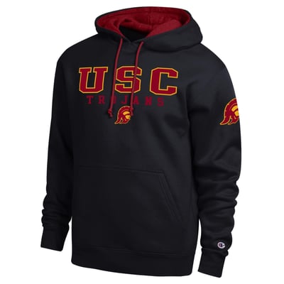  USC Trojans Champion Contrast Hoodie - Black