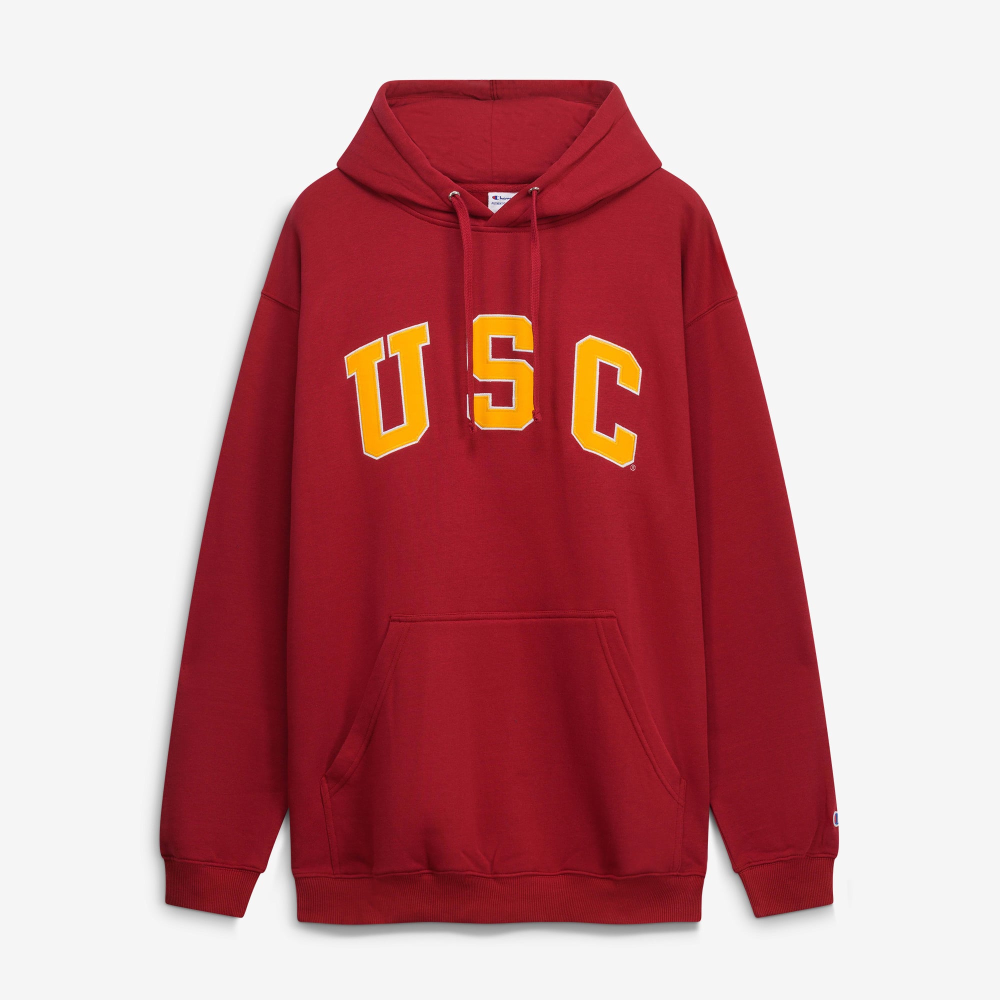 Sweat à capuche Champion Cardinal USC Trojans Arch Over Tackle en sergé grandes tailles pour hommes
