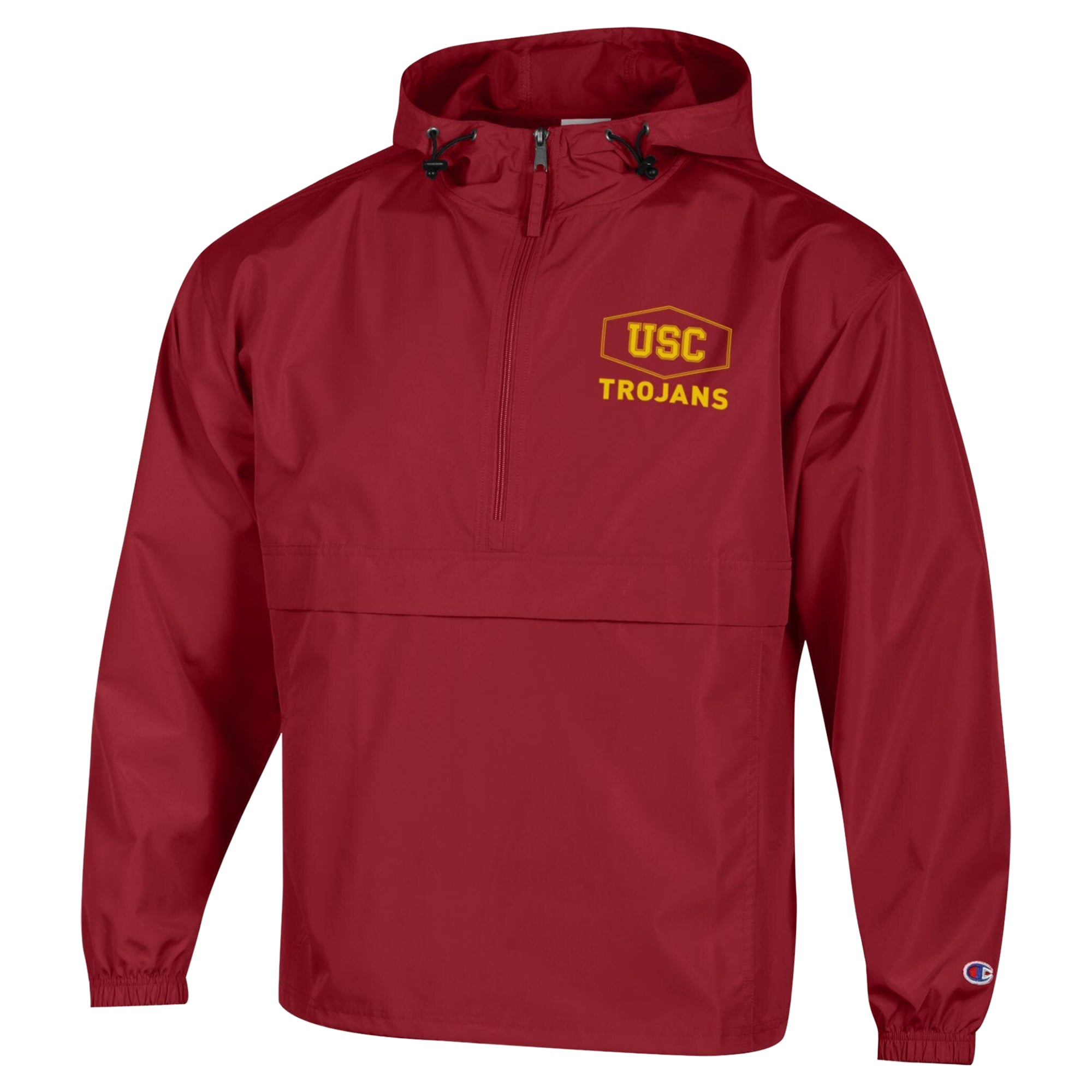 Men's Champion Cardinal USC Trojans Delay Packable Half-Zip Jacket