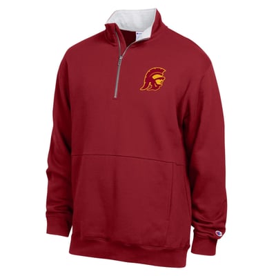  USC Trojans Champion Fleece Quarter-Zip Pullover - Cardinal