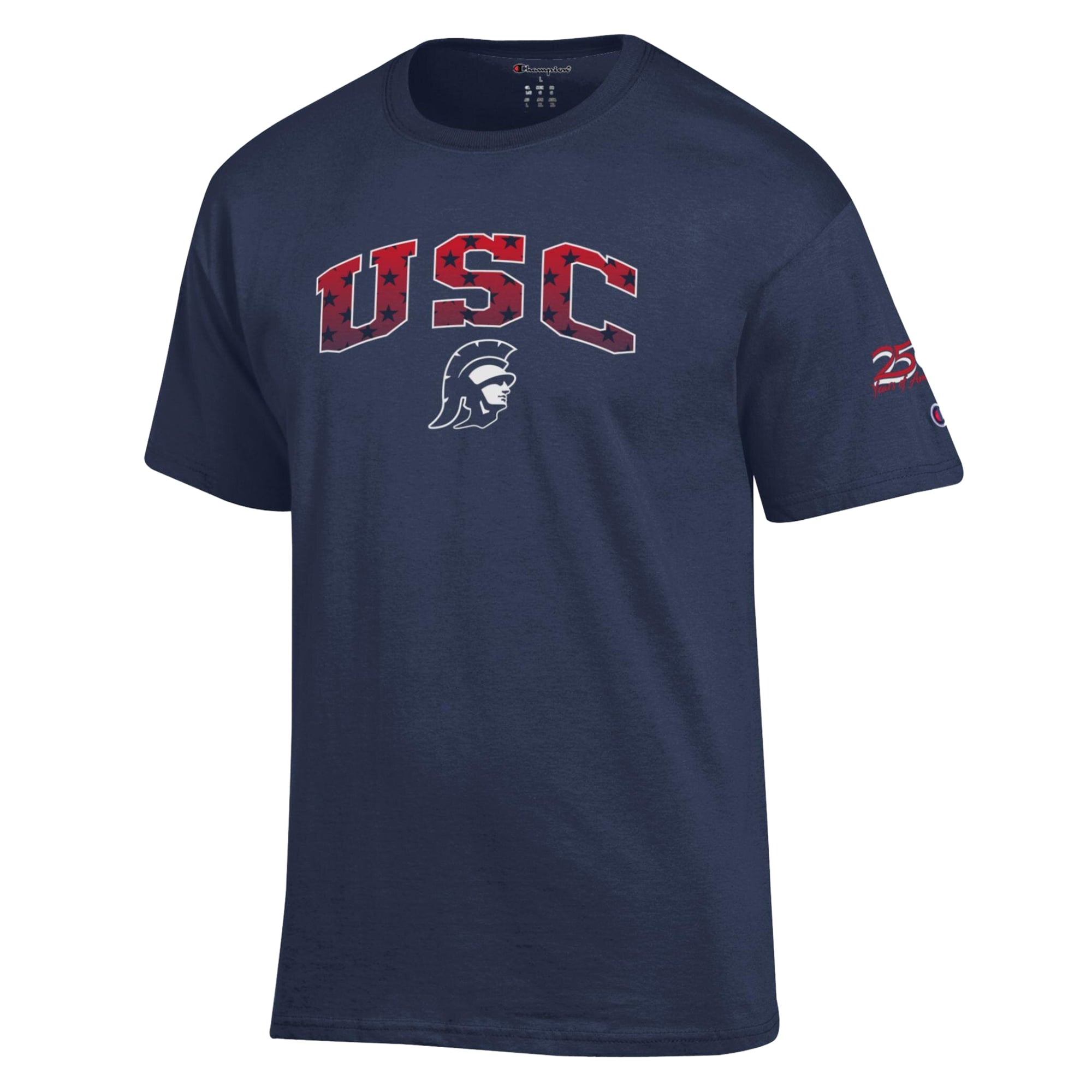 Men's Champion Navy USC Trojans Americana 250th Arch T-Shirt
