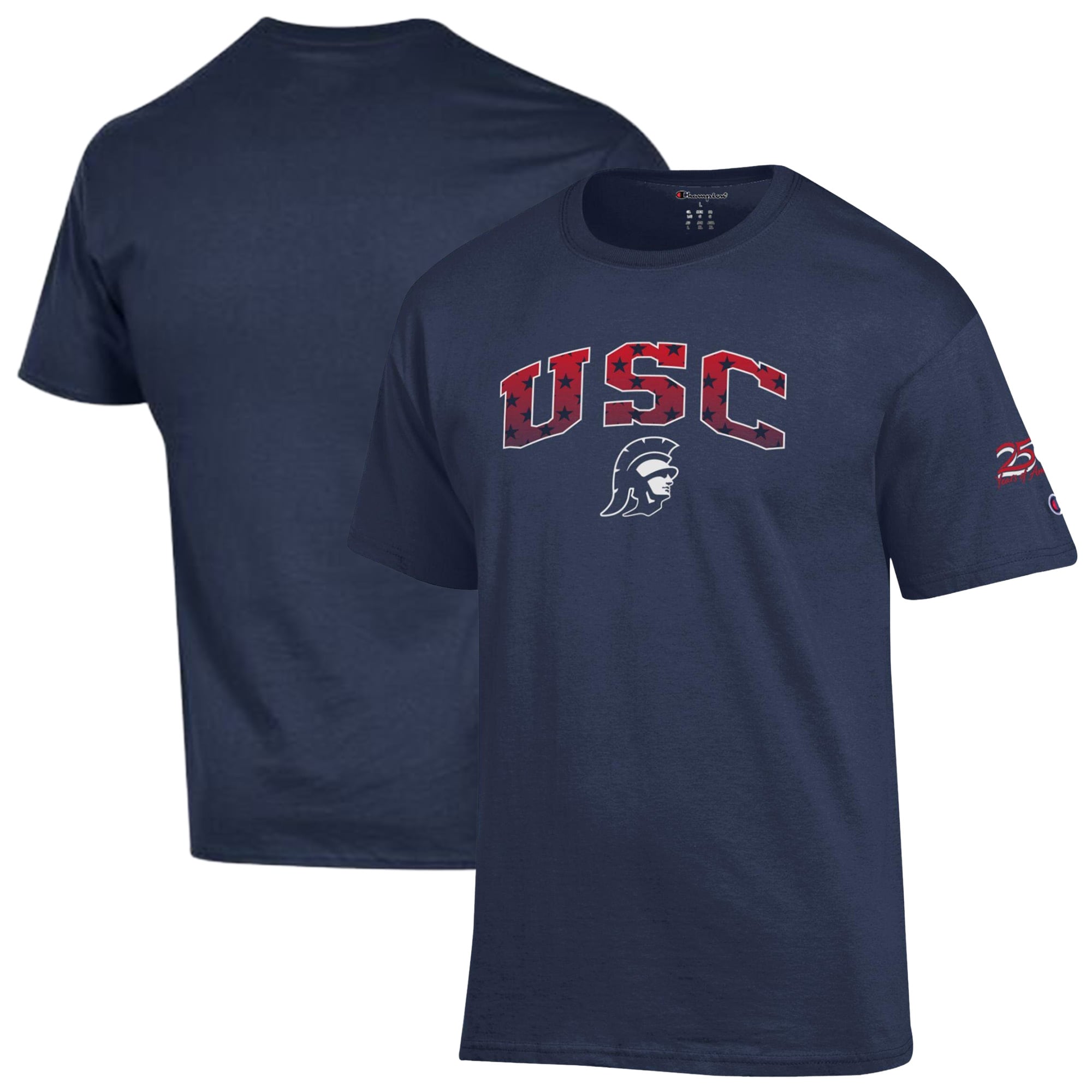 Men's Champion Navy USC Trojans Americana 250th Arch T-Shirt