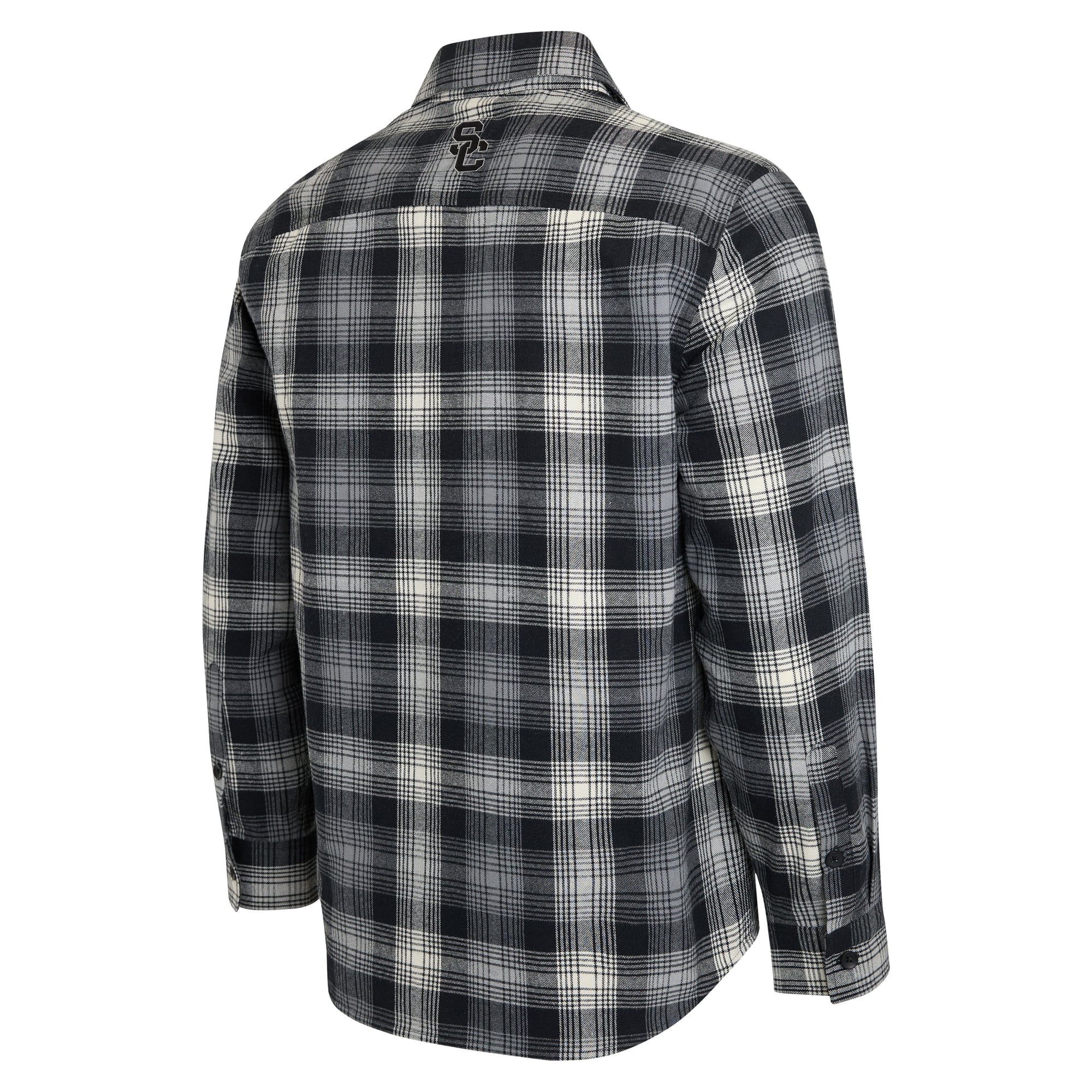 Chemise à carreaux noire manches longues boutonnée USC Trojans de la collection Darius Rucker pour homme par Fanatics