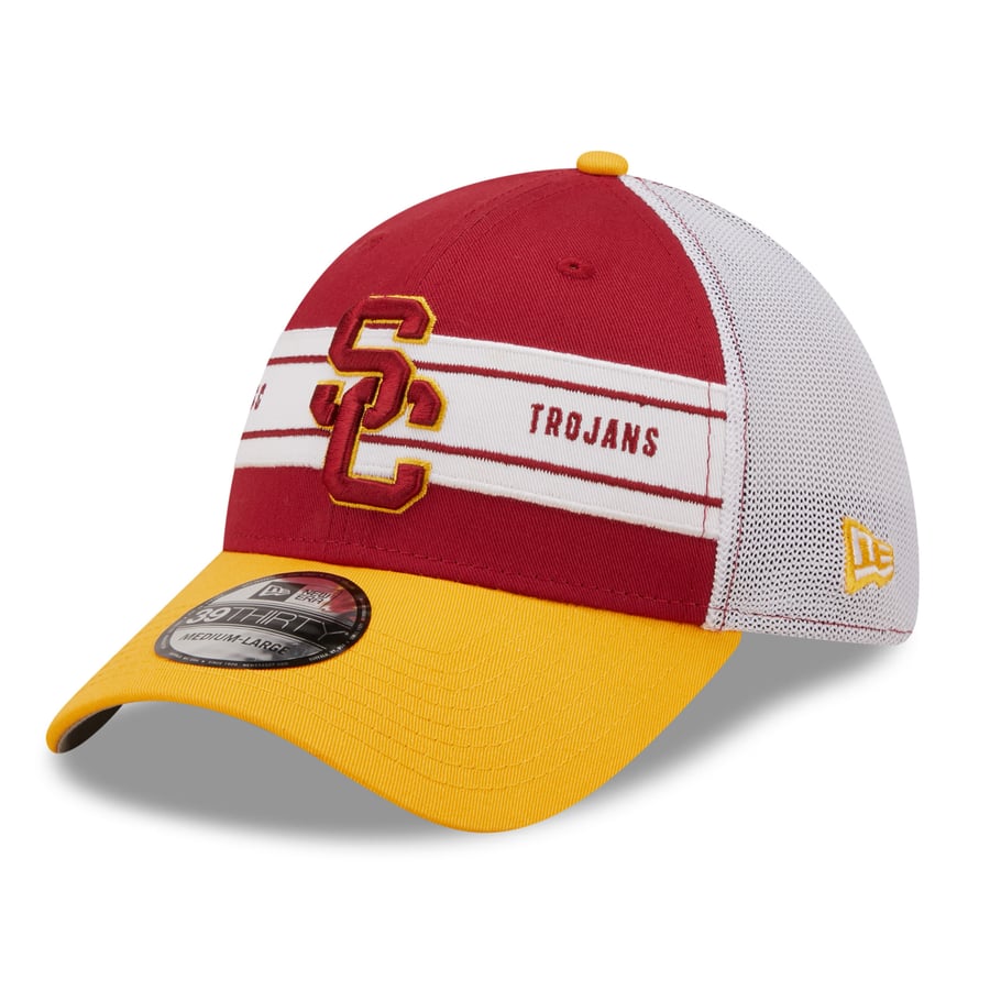 Banded Cardinal Men's New Era Cardinal/Gold USC Trojans Banded 39THIRTY Flex Hat