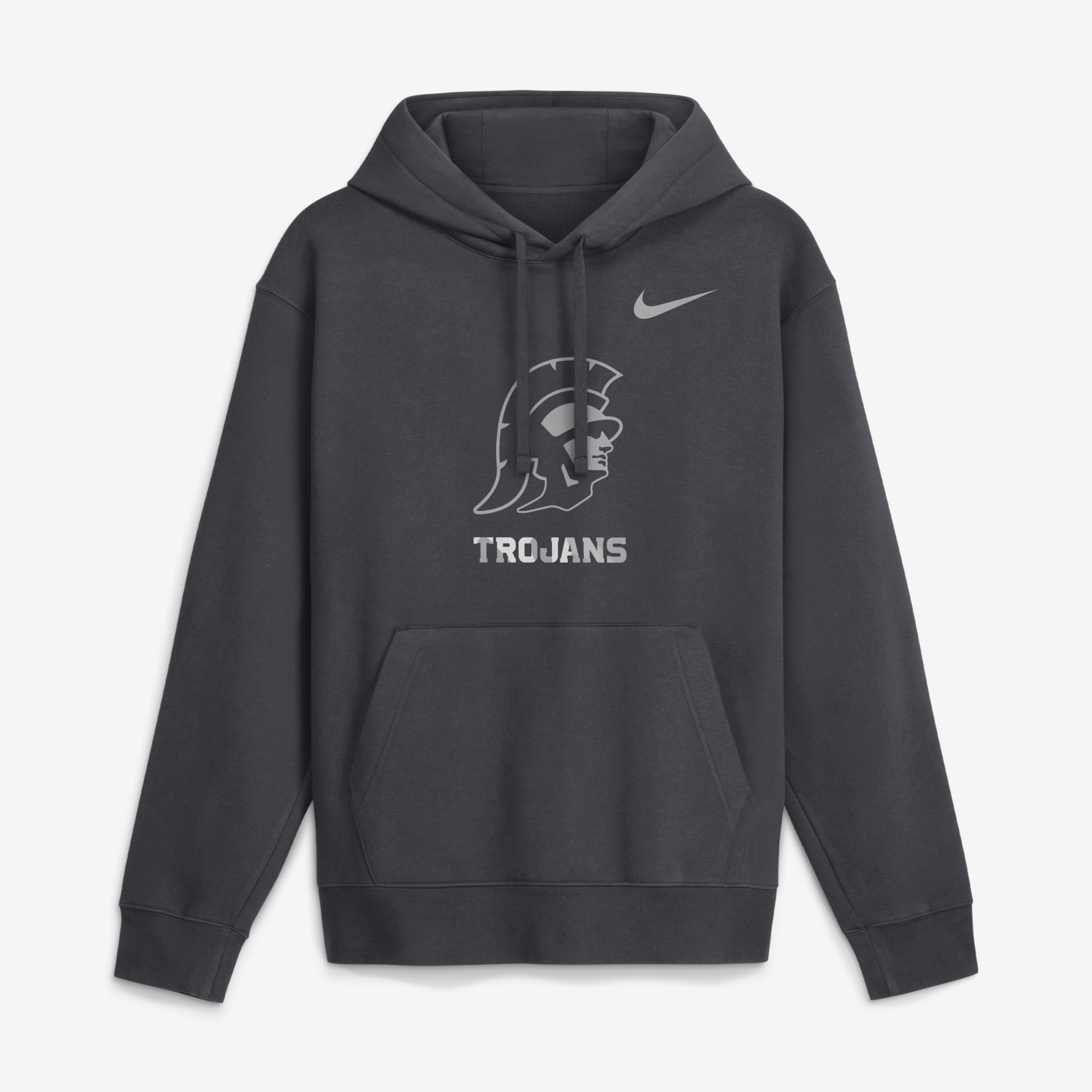 Sweat à capuche en polaire Nike anthracite USC Trojans Club pour homme