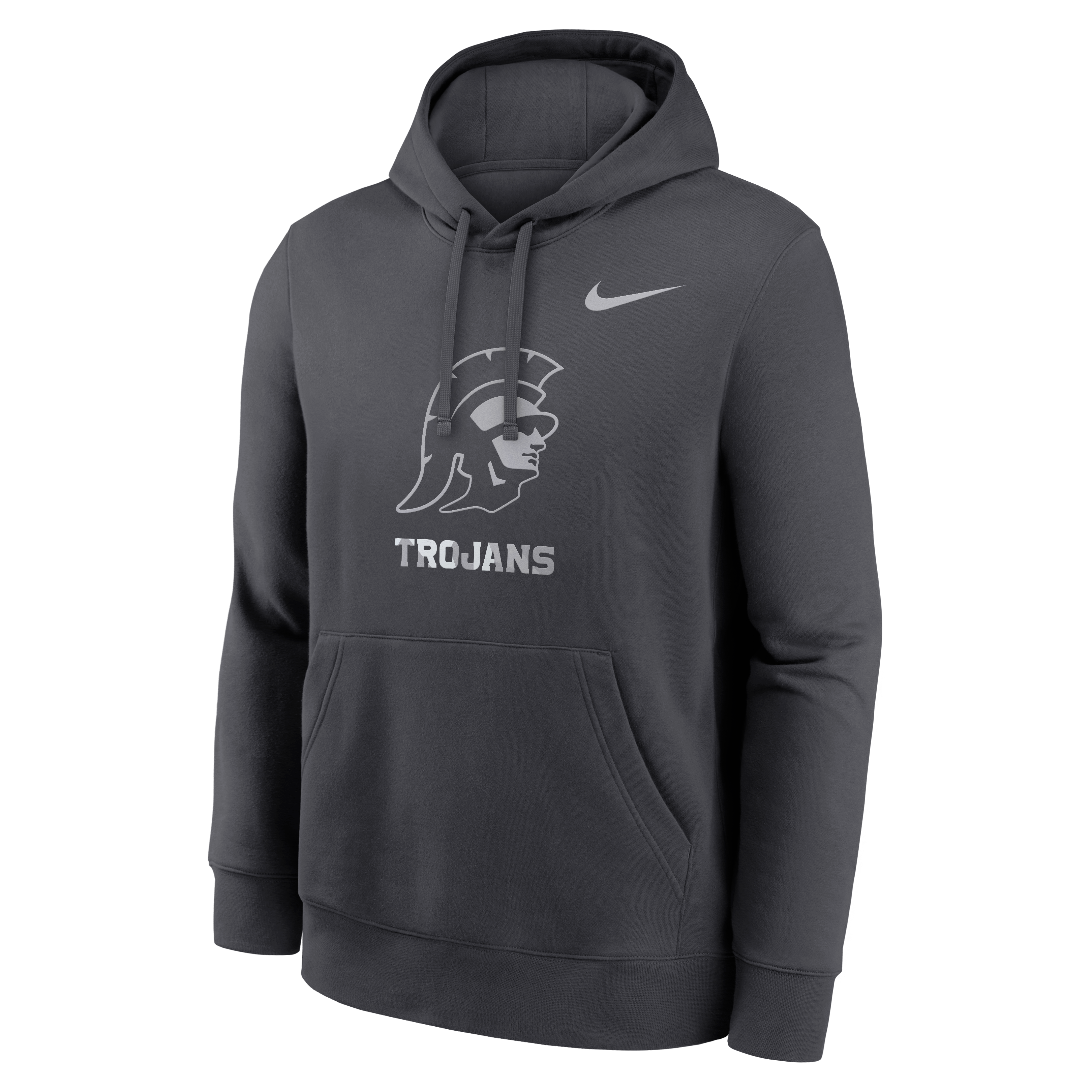 Sweat à capuche en polaire Nike anthracite USC Trojans Club pour homme