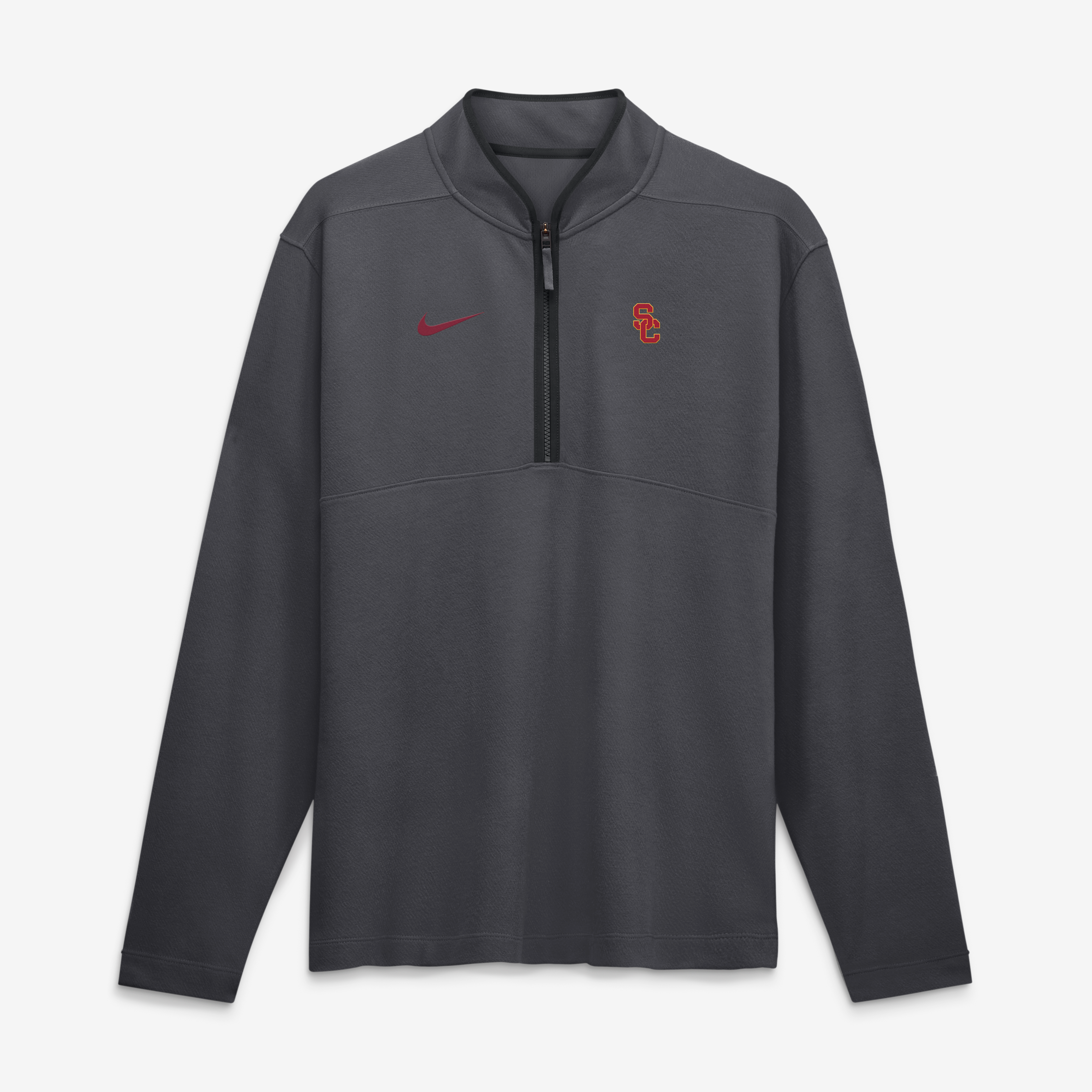 Pull-over Nike USC Trojans Dri-FIT Victory demi-zip anthracite pour homme