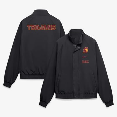  USC Trojans Nike Primetime Club Full-Zip Twill Jacket - Black