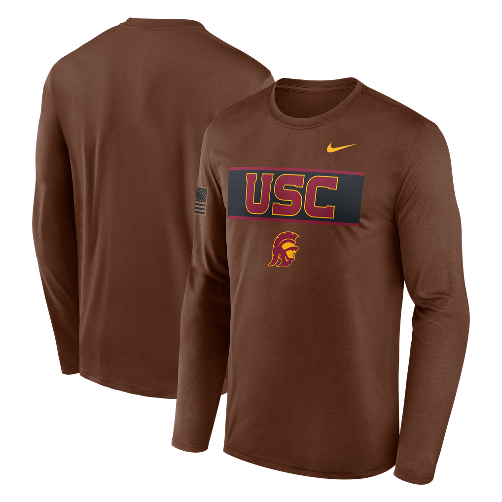 Men's Nike Brown USC Trojans 2026 Military Appreciation Dri-FIT Long ...