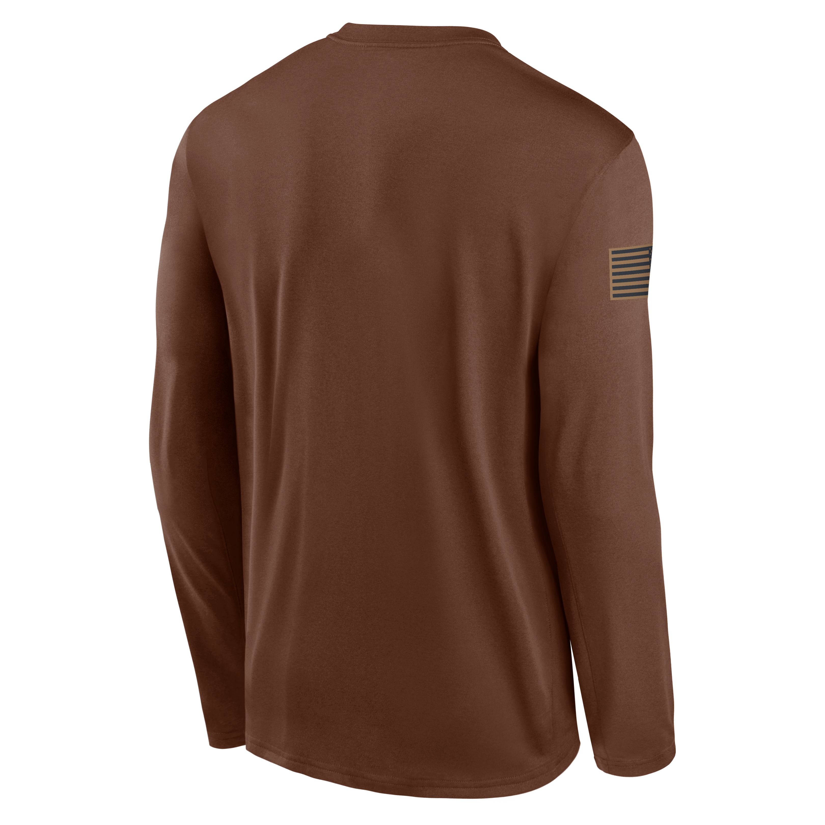 T-shirt à manches longues Nike marron USC Trojans 2026 pour homme, en tissu Dri-FIT, hommage aux militaires