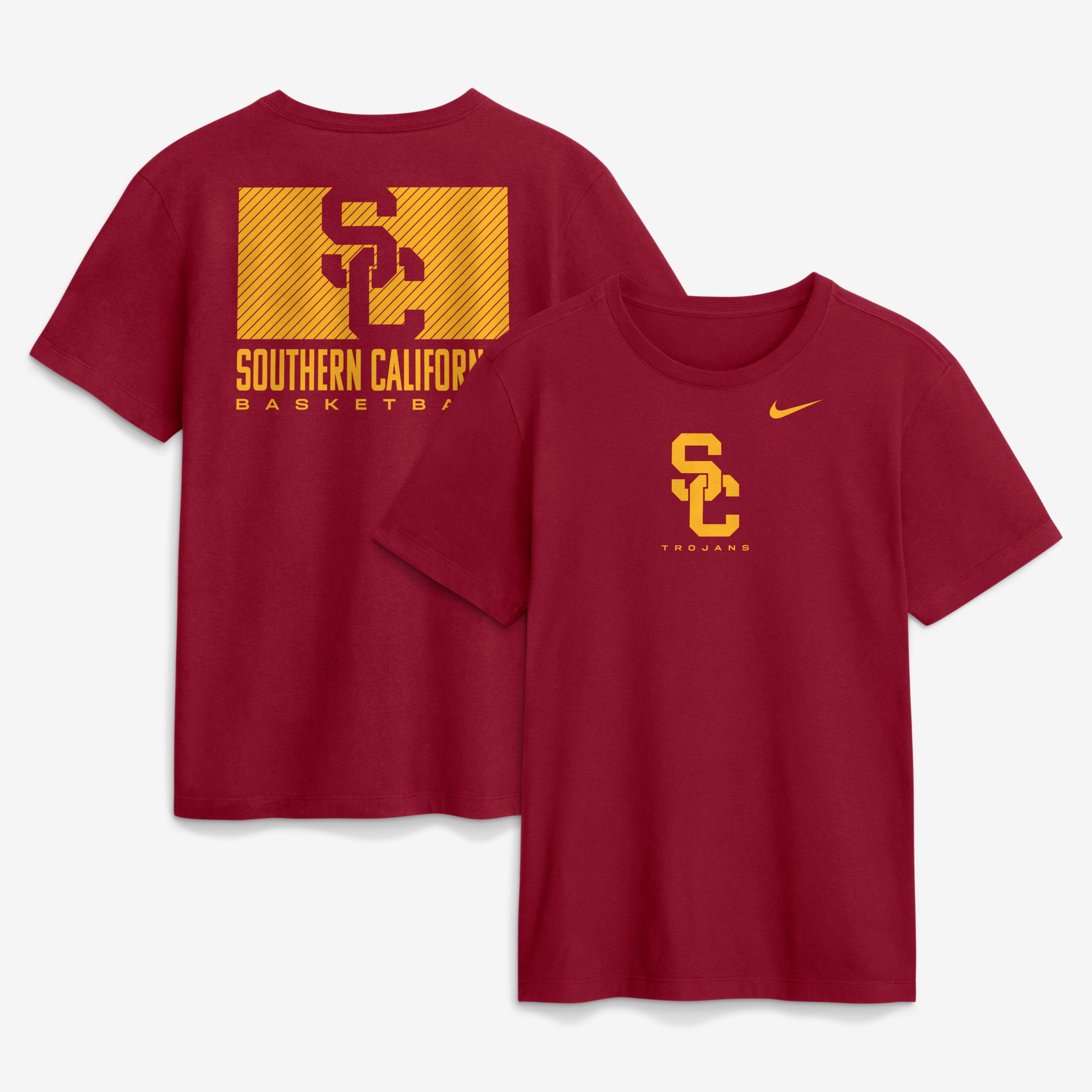 T-shirt Nike Cardinal USC Trojans Courtside Dri-FIT pour homme
