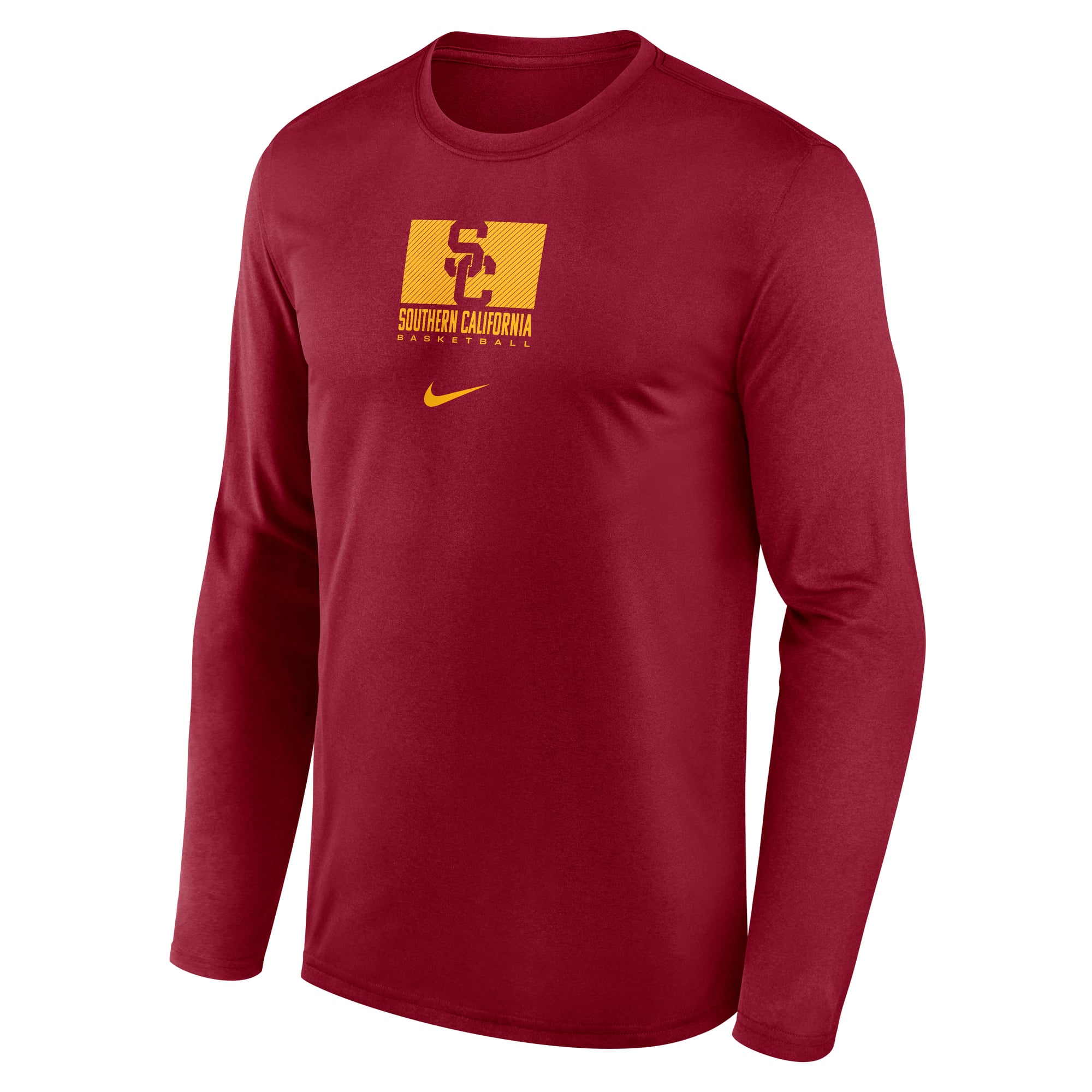 T-shirt à manches longues Nike Cardinal USC Trojans Courtside Legend Dri-FIT pour homme