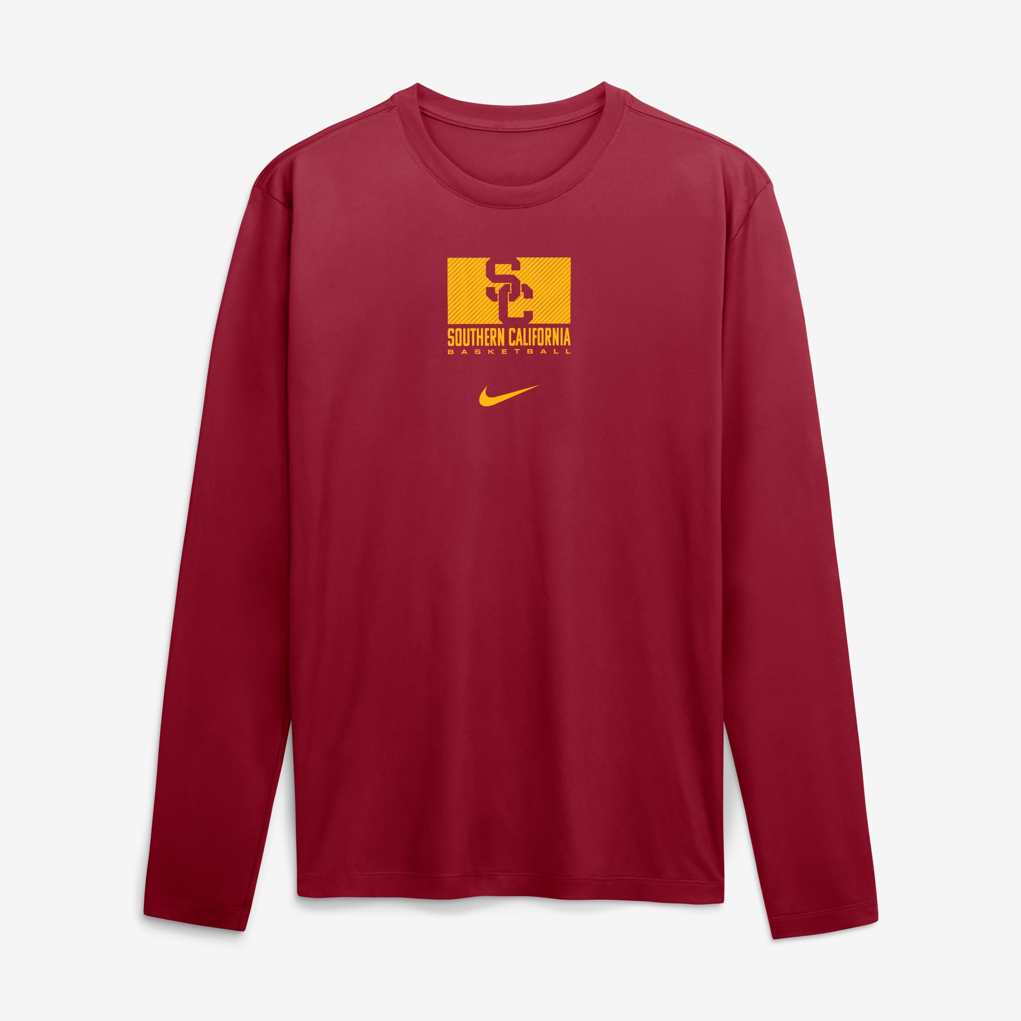 T-shirt à manches longues Nike Cardinal USC Trojans Courtside Legend Dri-FIT pour homme