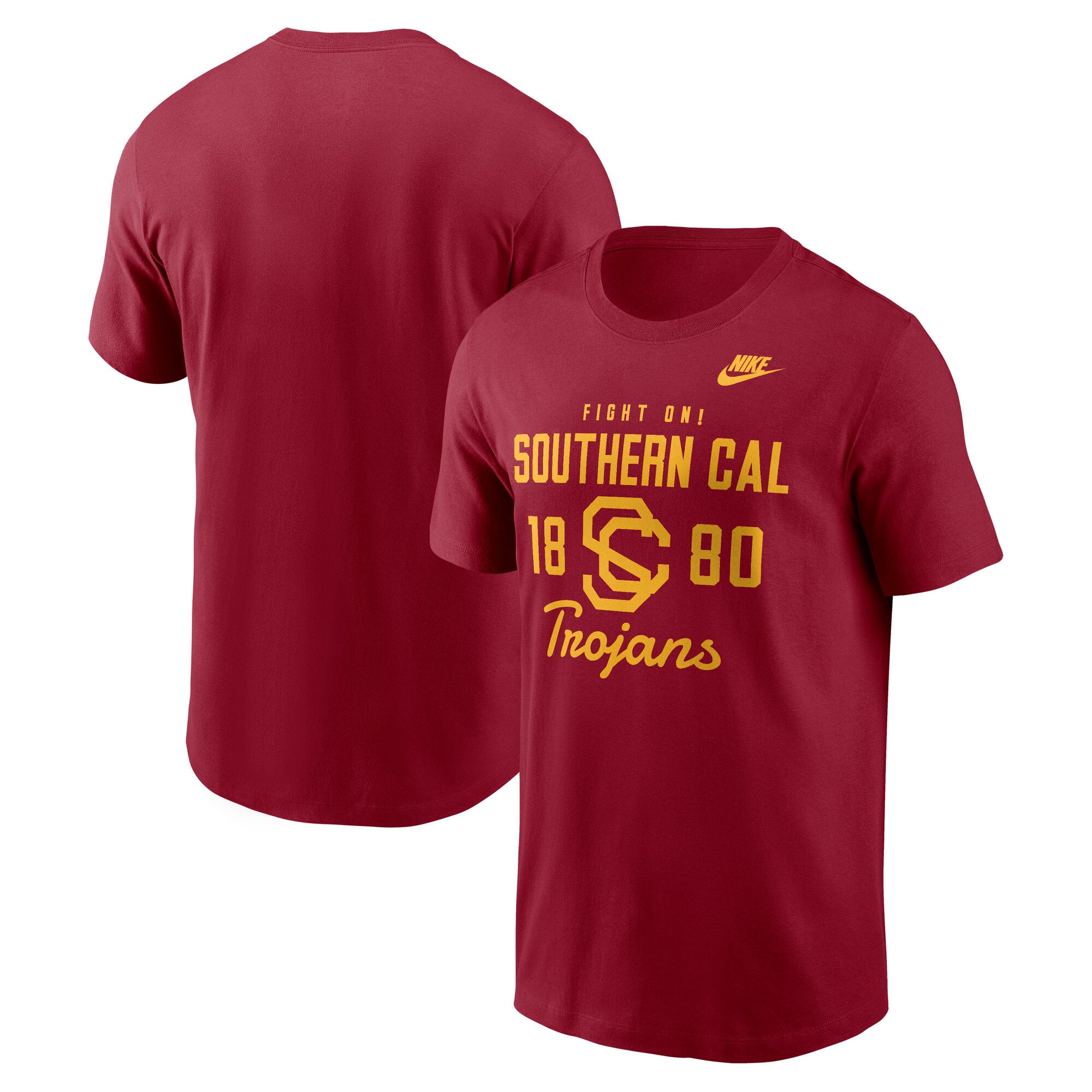 T-shirt Nike Cardinal USC Trojans Legacy Stacked Established pour homme