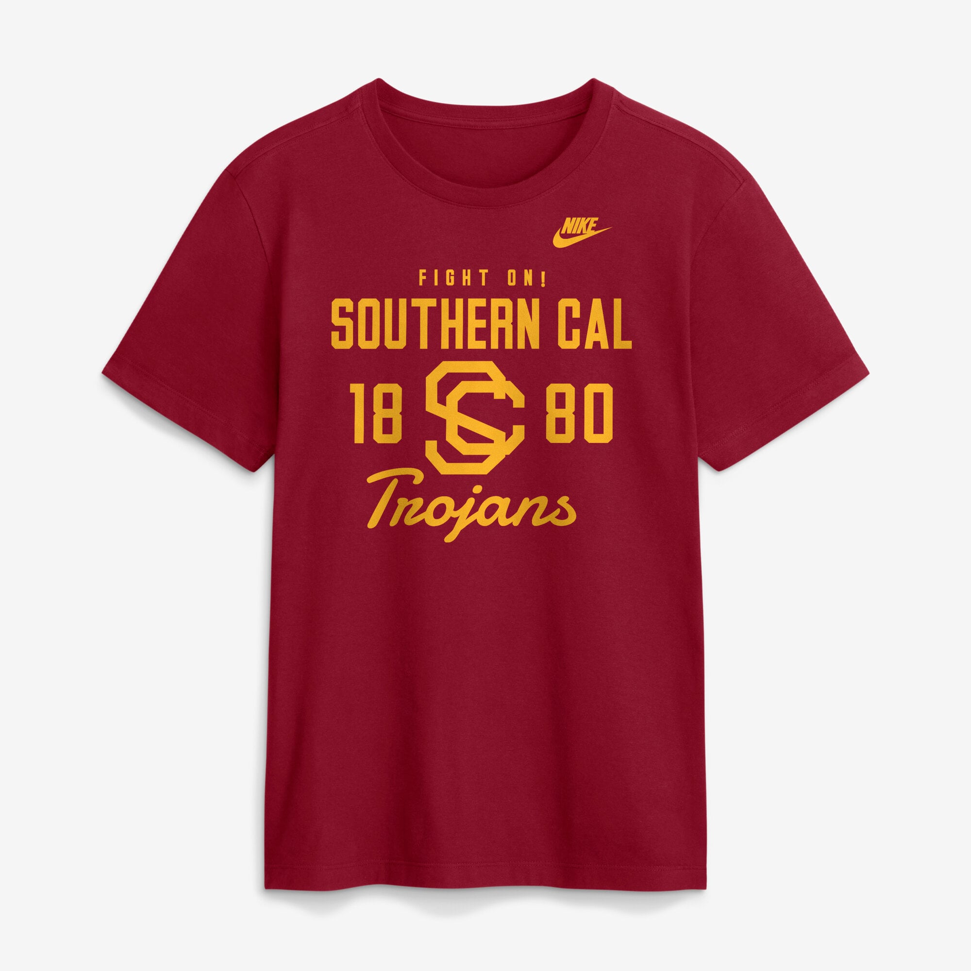 T-shirt Nike Cardinal USC Trojans Legacy Stacked Established pour homme