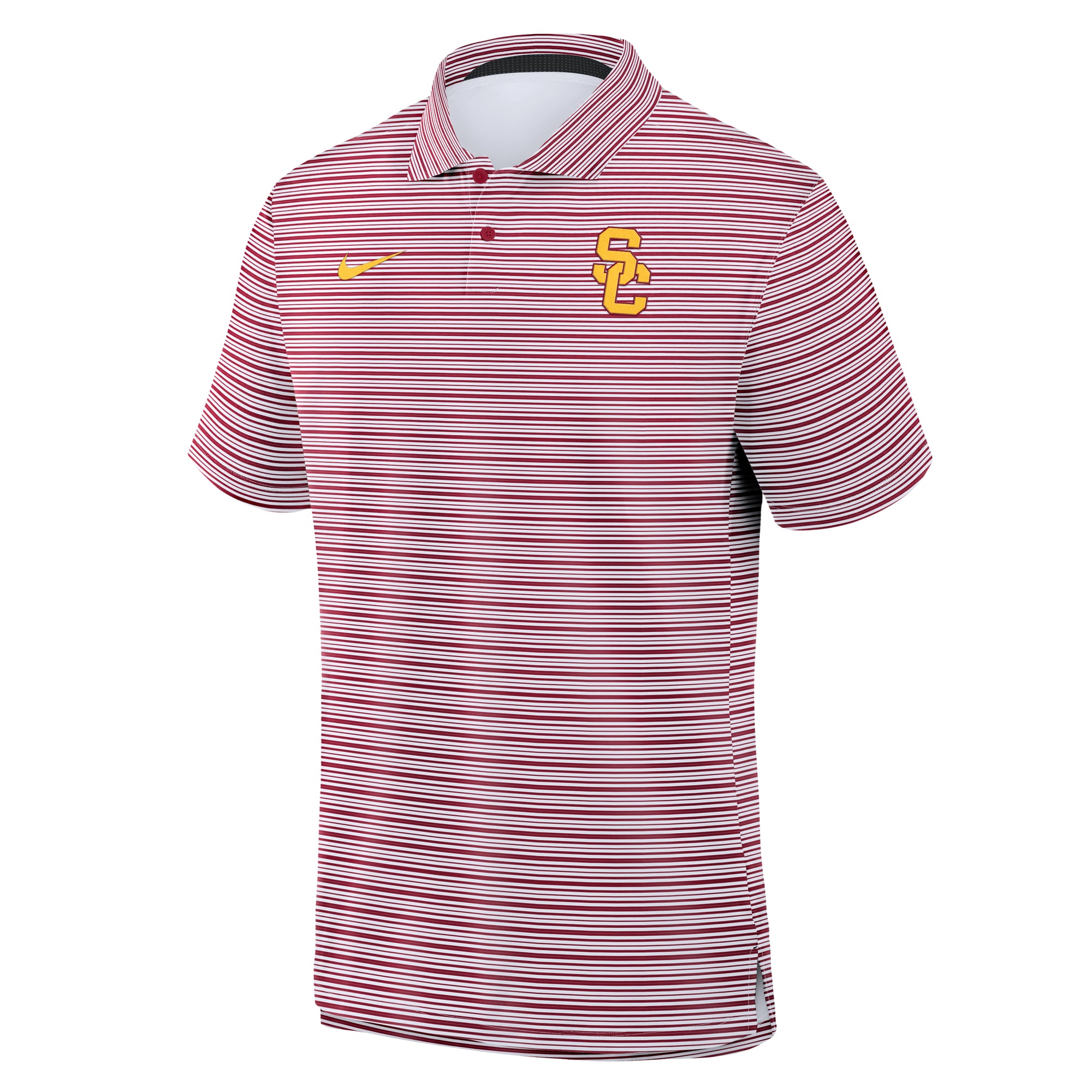 Polo rayé Nike Cardinal USC Trojans Primetime Vapor Dri-FIT pour homme
