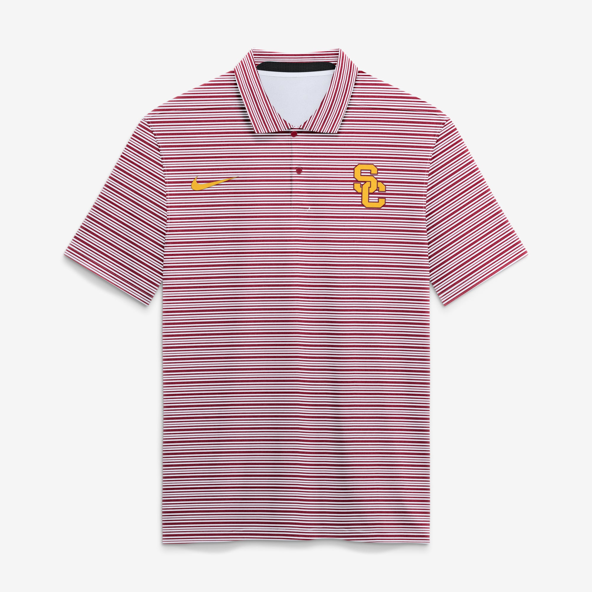 Polo rayé Nike Cardinal USC Trojans Primetime Vapor Dri-FIT pour homme