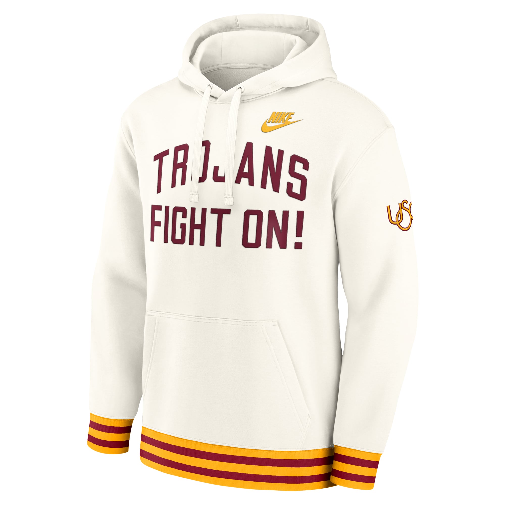 Men's Nike Cream USC Trojans Legacy Retro Pullover Hoodie