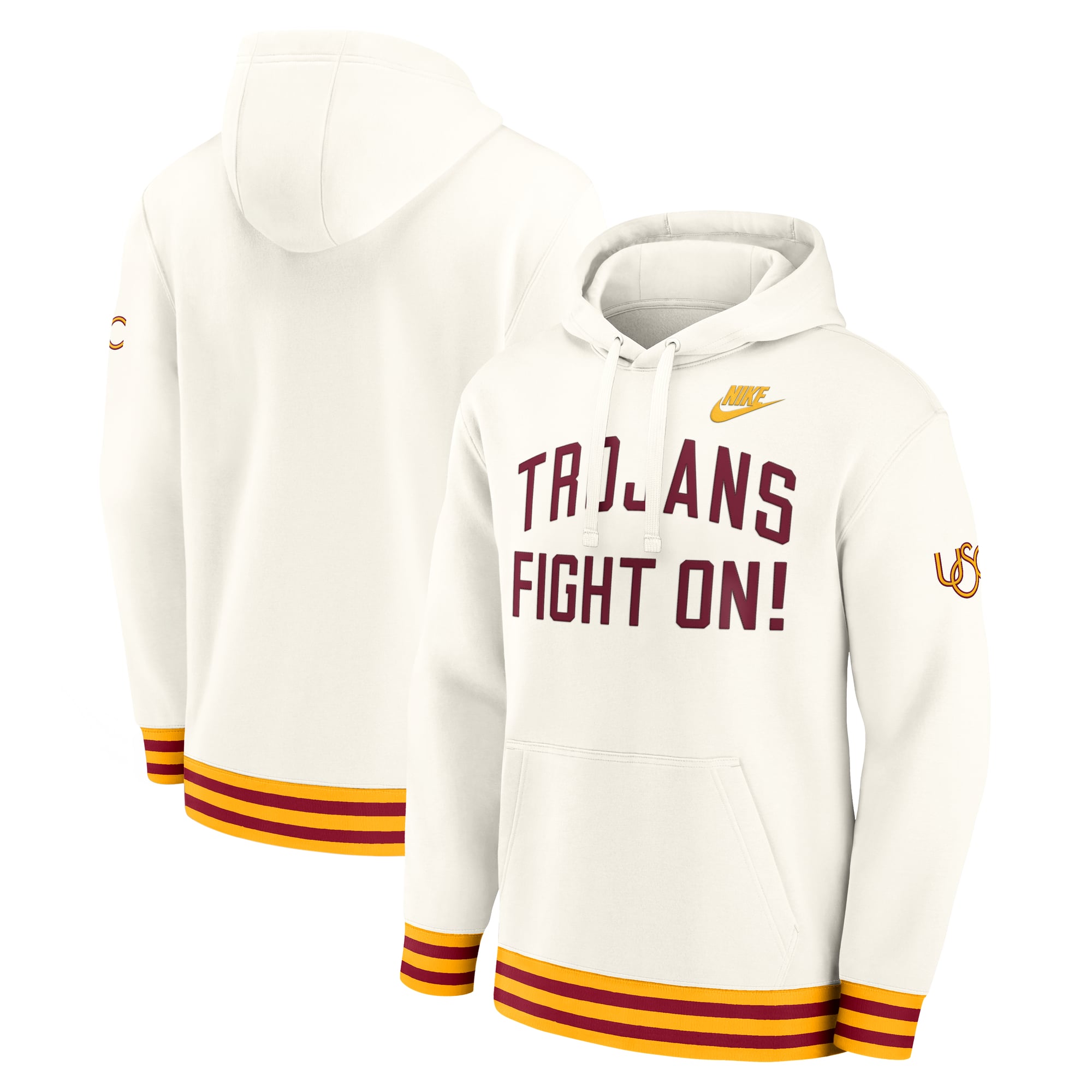 Men's Nike  Cream USC Trojans Legacy Retro Pullover Hoodie