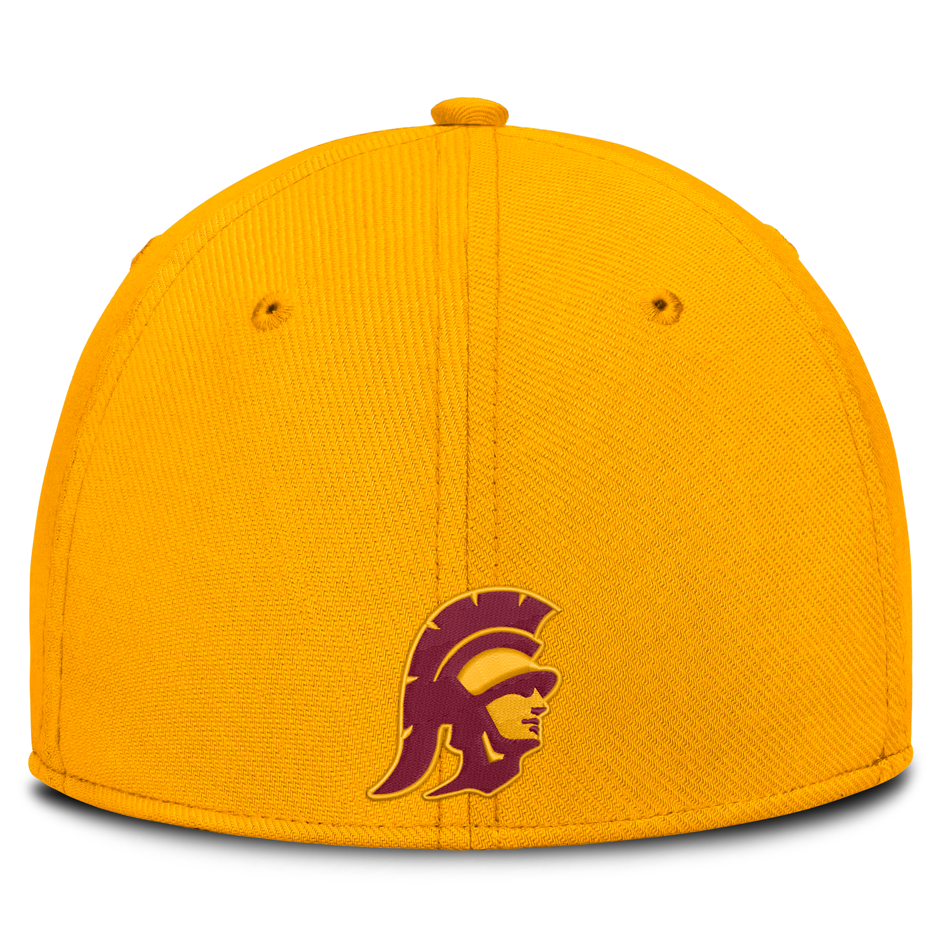 Casquette Nike USC Trojans dorée pour homme, logo Swoosh et technologie Dri-FIT.