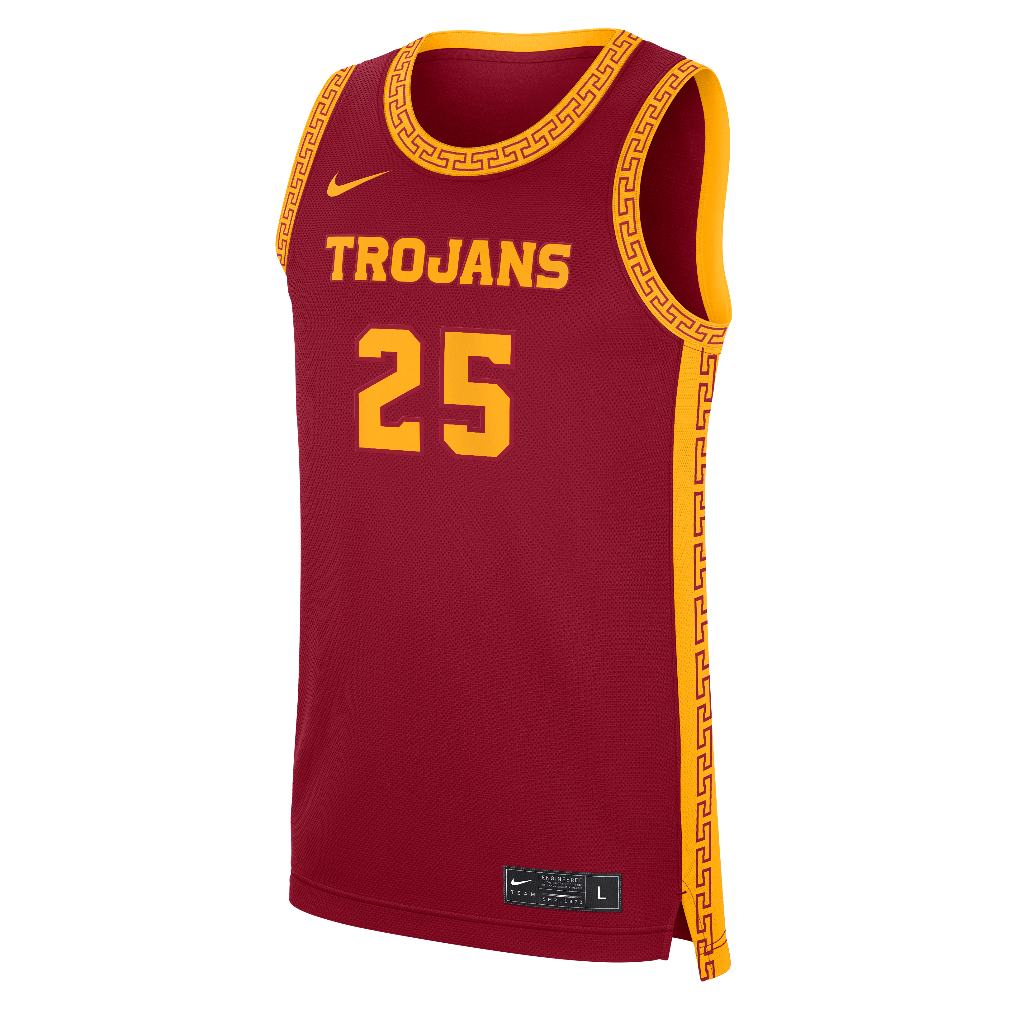 Men's Nike #25 Cardinal USC Trojans Road Replica Basketball Jersey