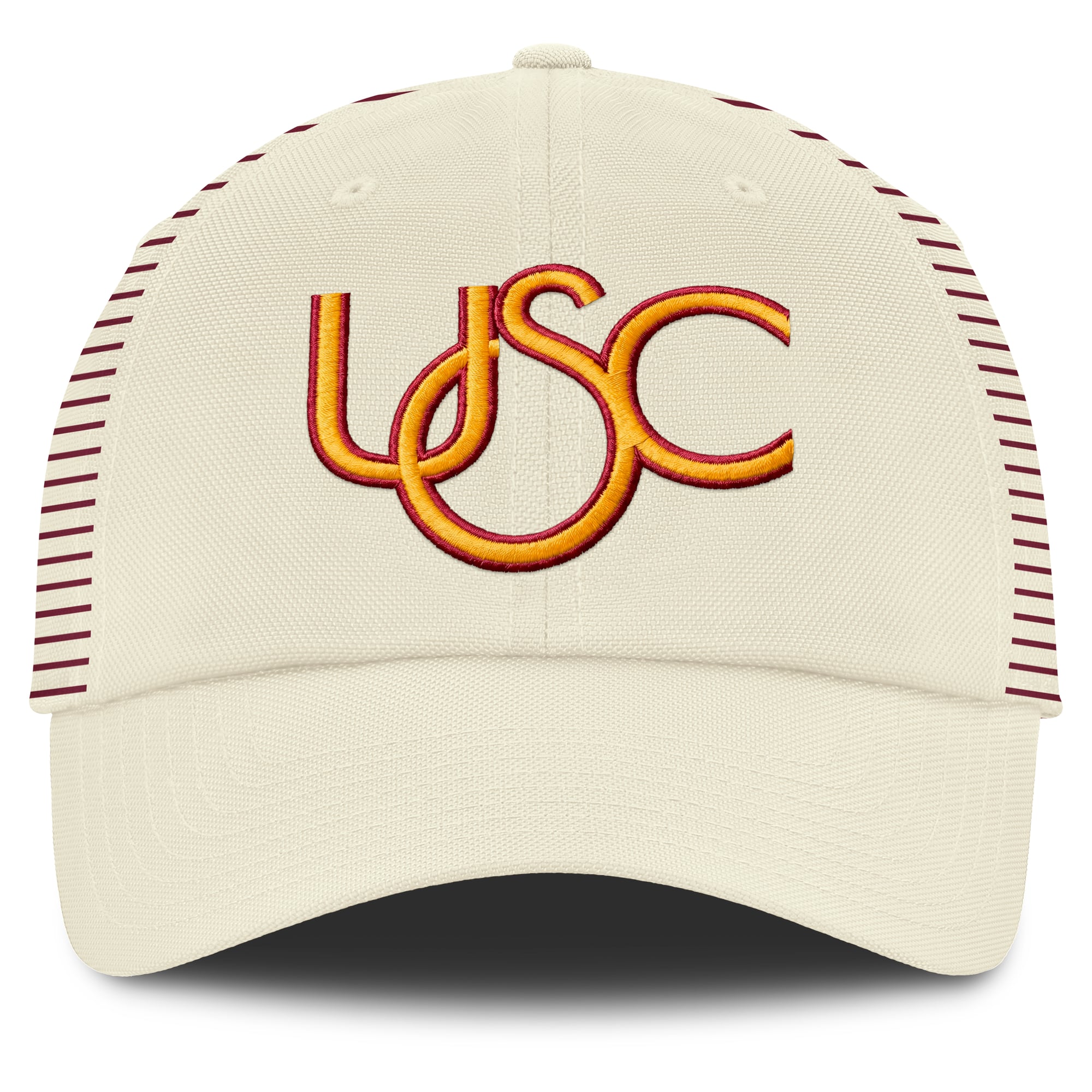 Casquette Nike USC Trojans Vault Logo Stripe Club Dri-FIT blanche pour homme