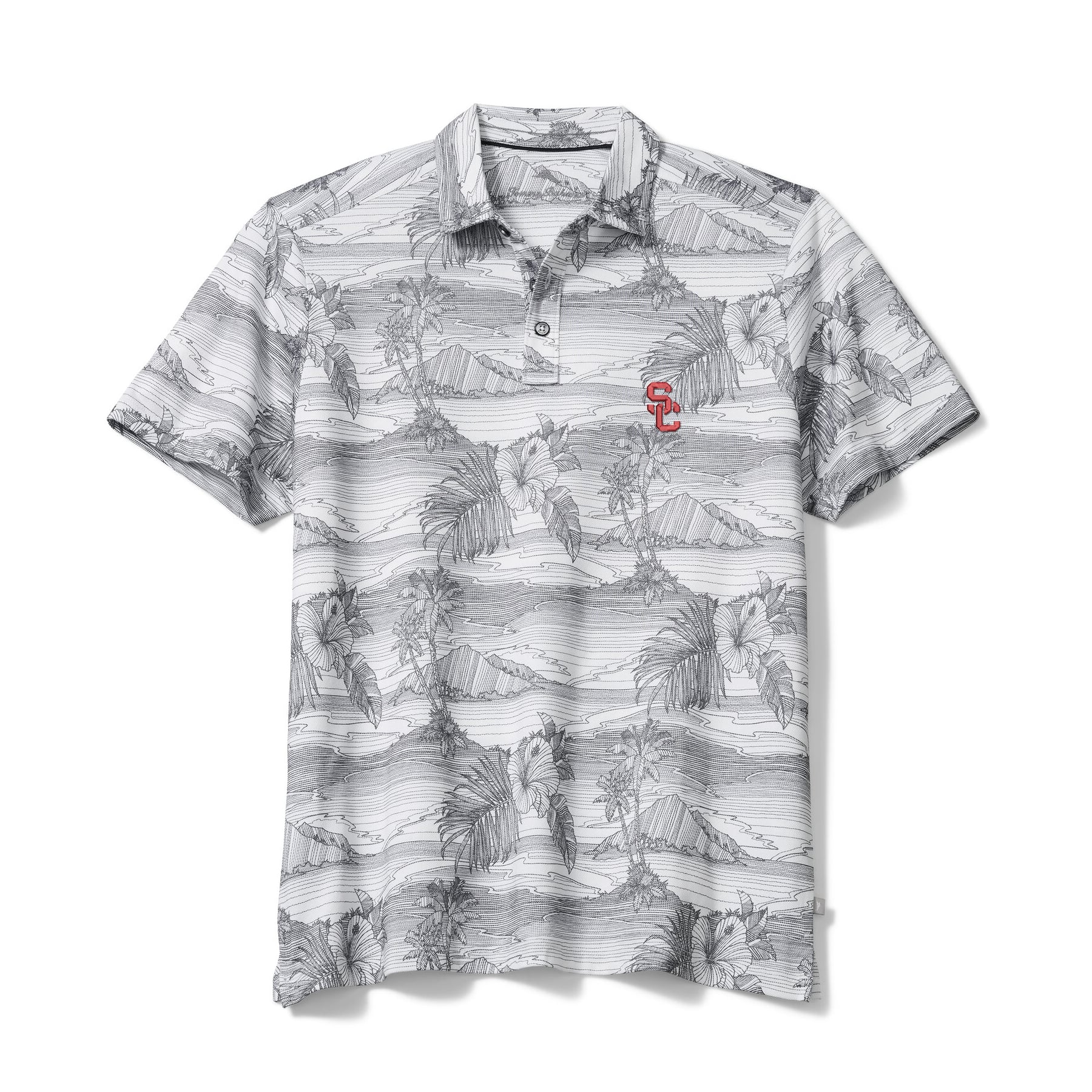 Men's Tommy Bahama Gray USC Trojans Corsica Coast IslandZone Polo
