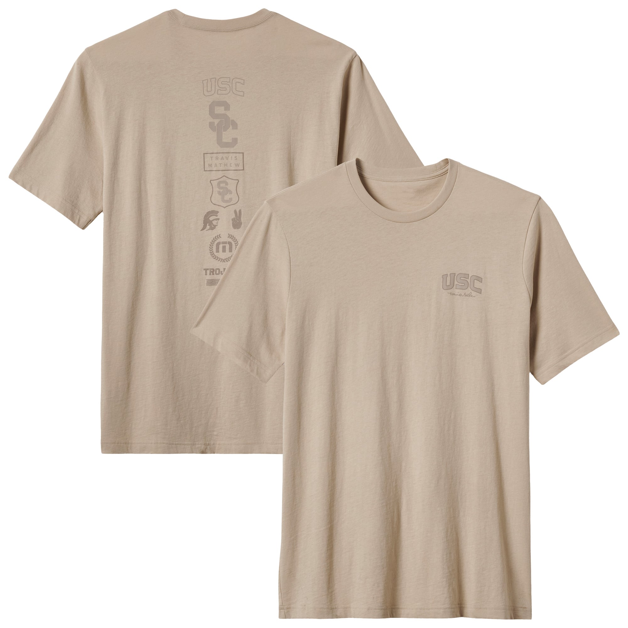 Men's TravisMathew  Tan USC Trojans College T-Shirt