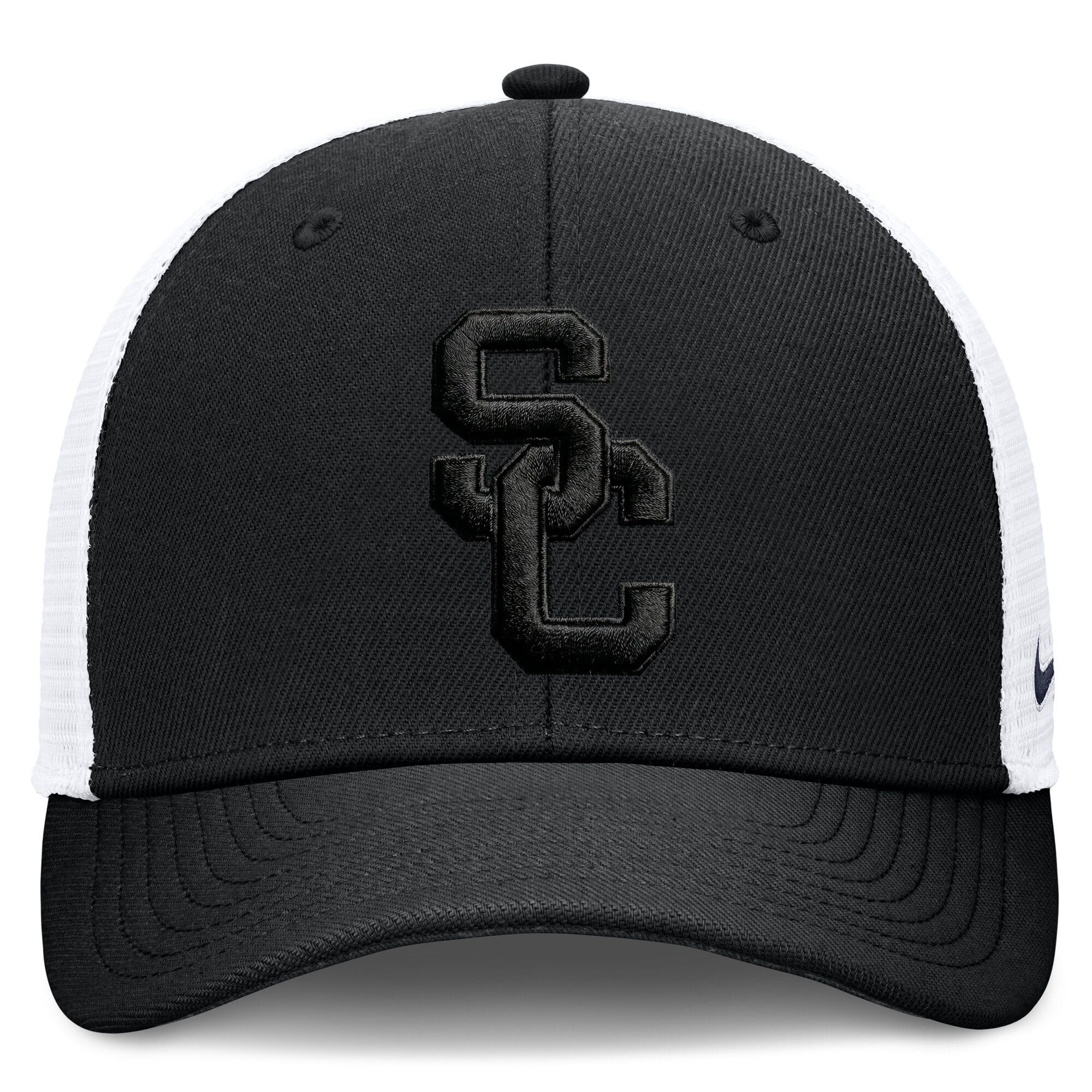 Casquette trucker unisexe Nike USC Trojans noire ton sur ton Dri-FIT Rise ajustable