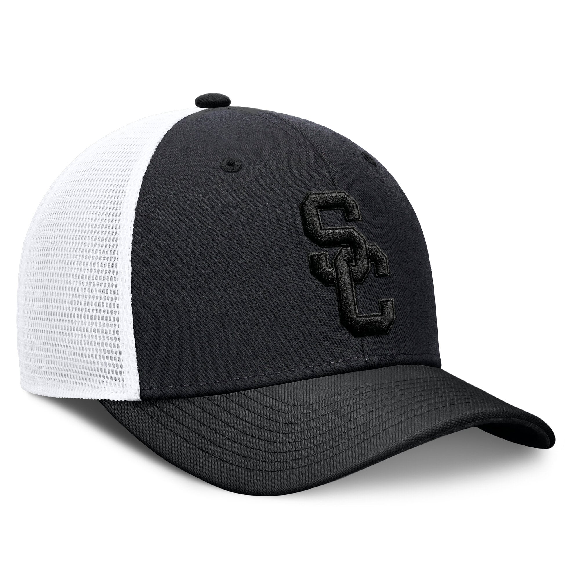 Casquette trucker unisexe Nike USC Trojans noire ton sur ton Dri-FIT Rise ajustable