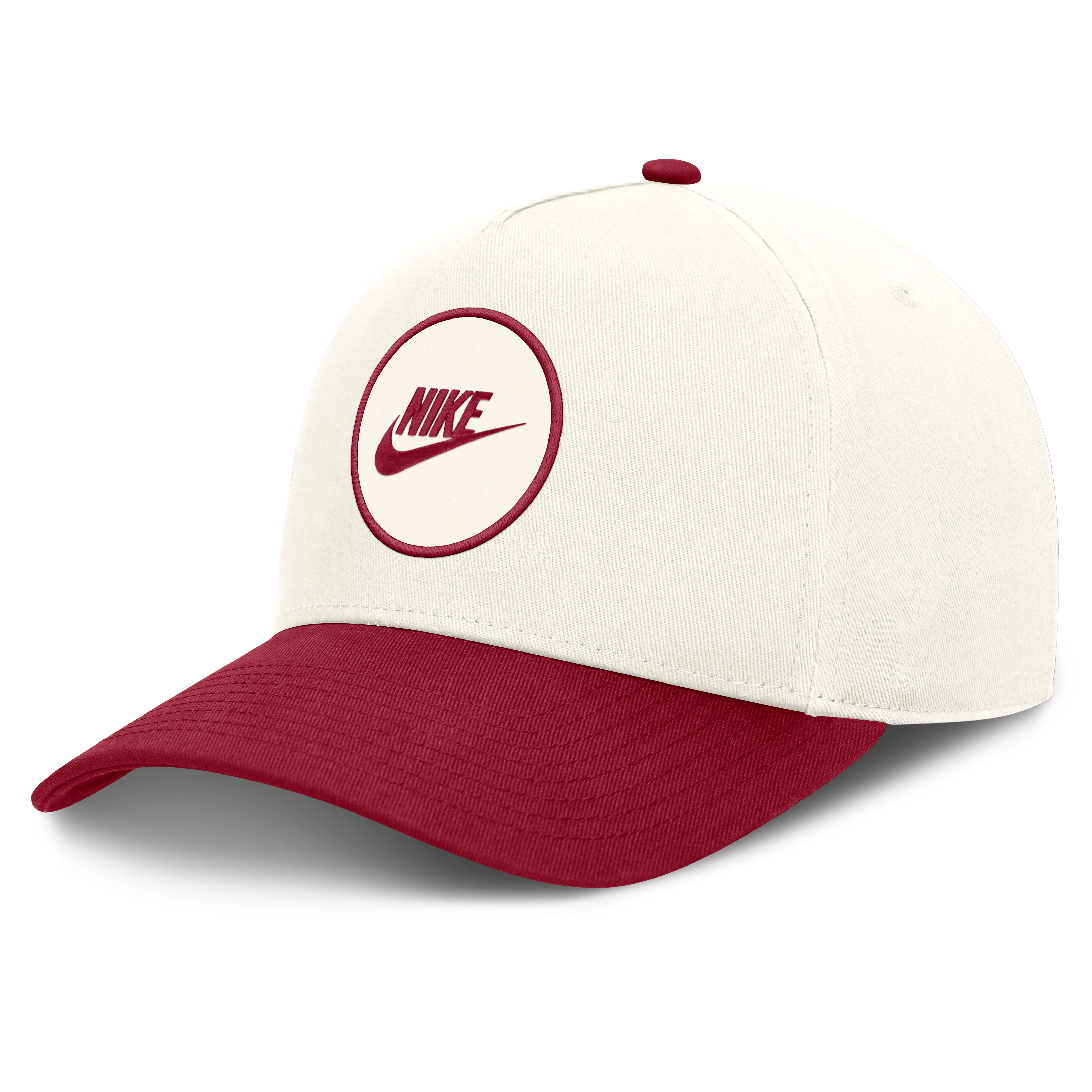 Casquette unisexe Nike blanche/rouge cardinal USC Trojans Rise avec logo latéral et technologie Dri-FIT ajustable