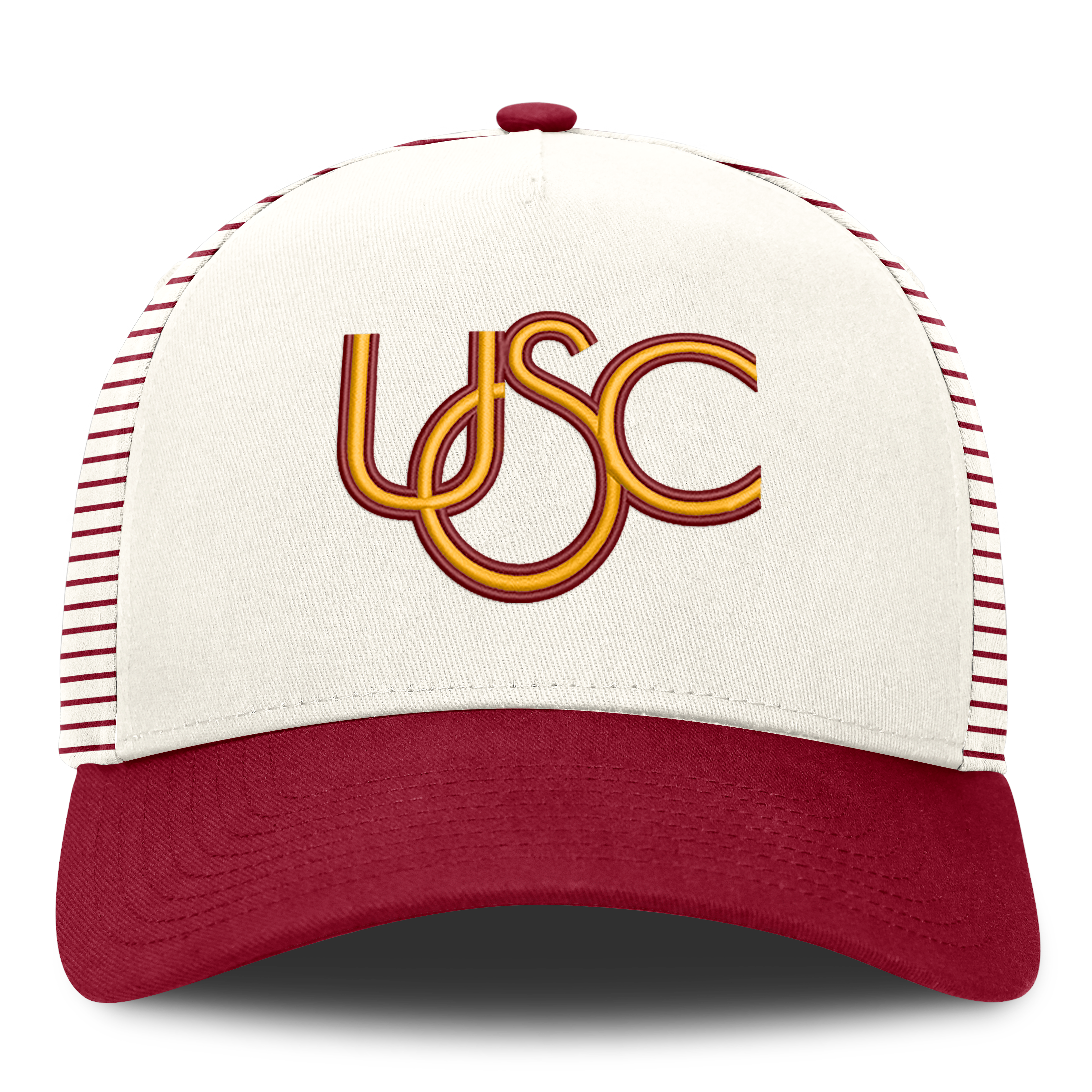 Casquette unisexe Nike blanche/rouge USC Trojans Vault rayée à taille ajustable