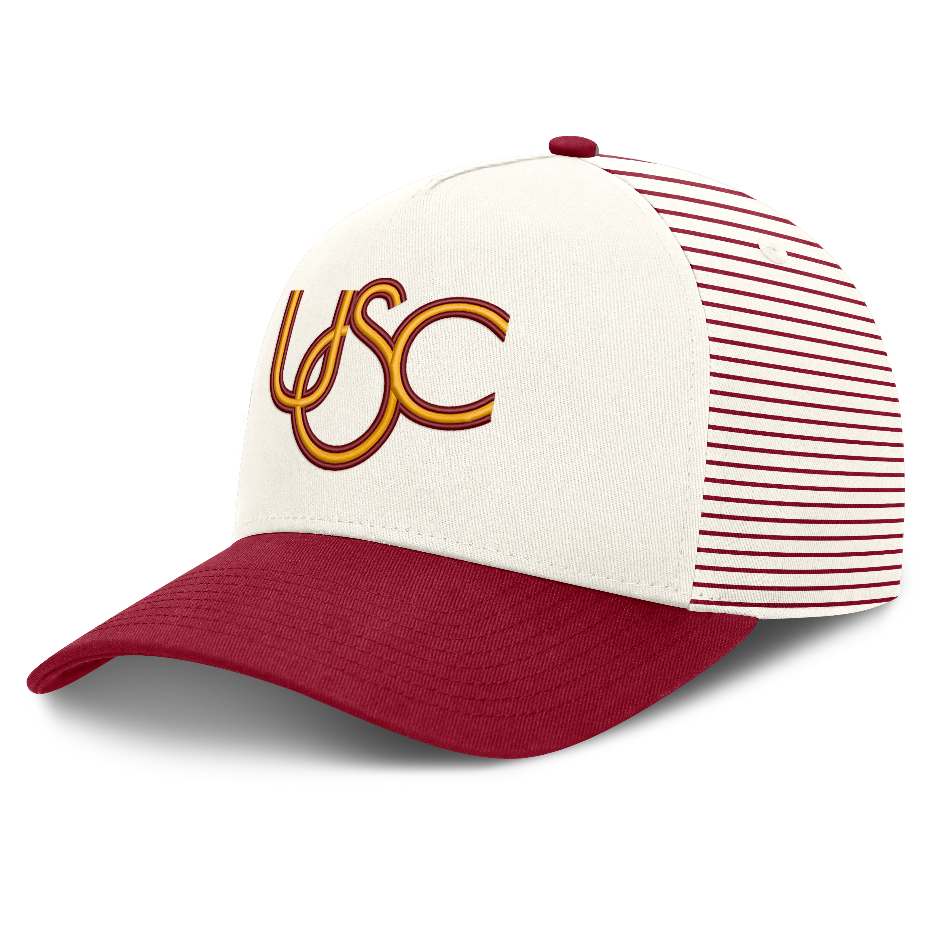 Casquette unisexe Nike blanche/rouge USC Trojans Vault rayée à taille ajustable