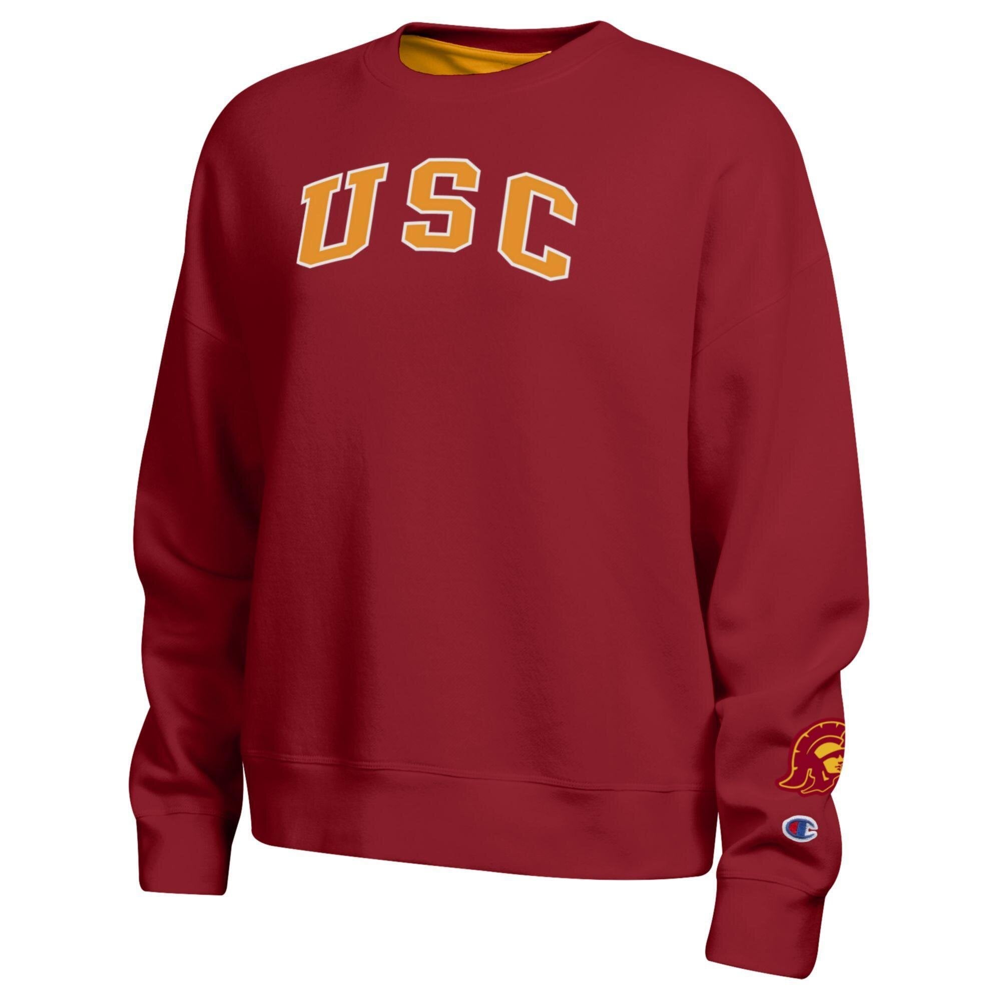Women's Champion  Cardinal USC Trojans Fleece Crew Sweatshirt